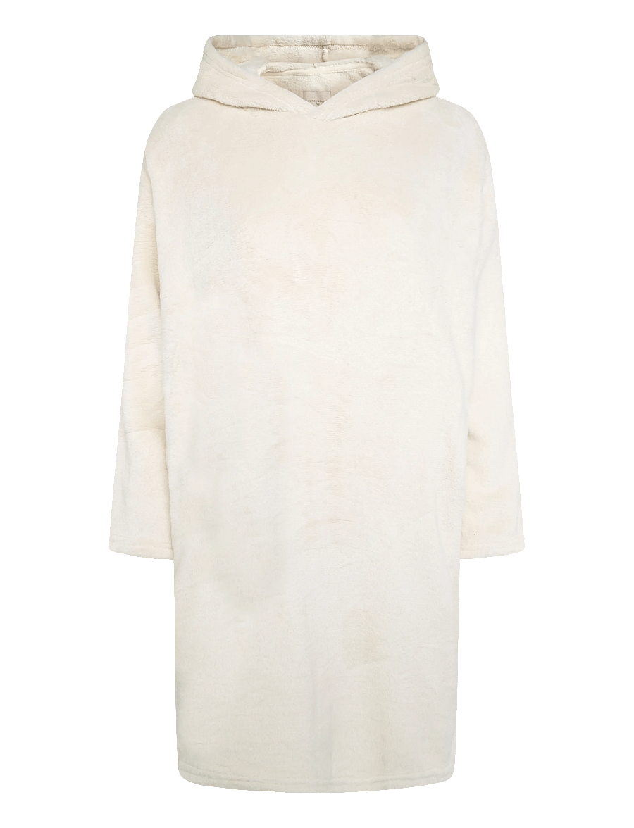Hunkemöller - PONCHO FLUFFY FLEECE HOOD - korte kjoler - gardenia - 1