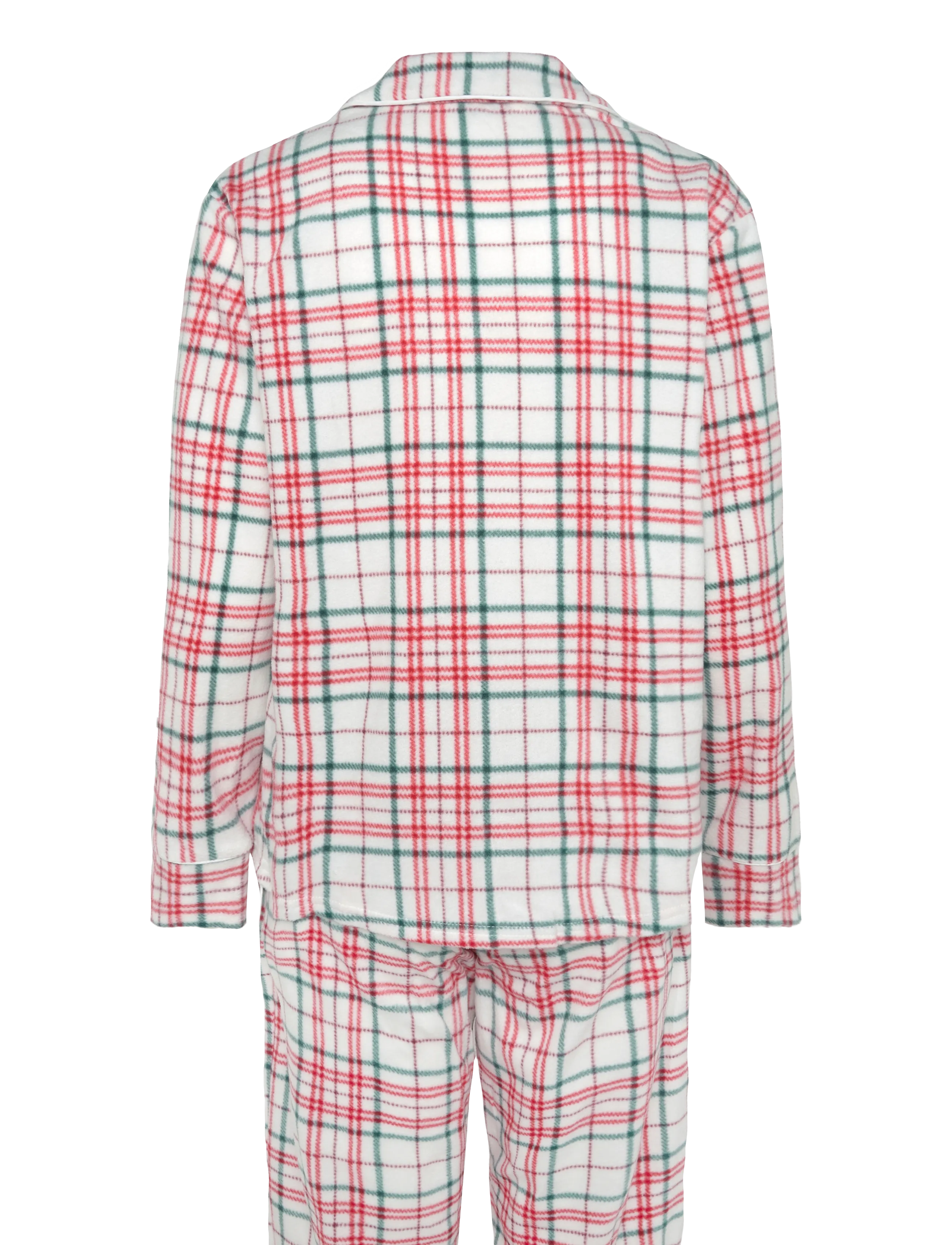 Hunkemöller - PJ LS POLAR FLEECE CHECK - birthday gifts - white alyssum - 2