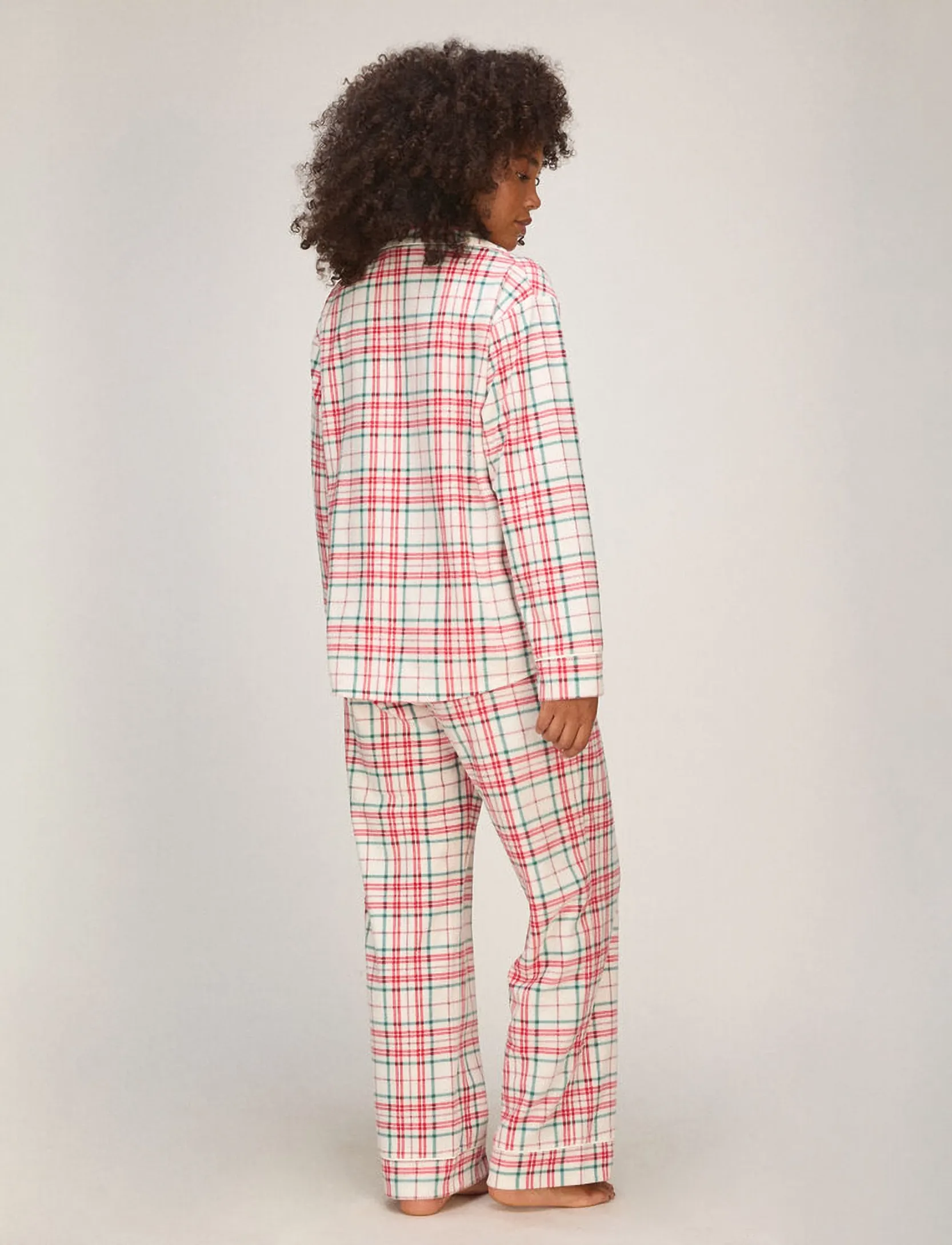 Hunkemöller - PJ LS POLAR FLEECE CHECK - birthday gifts - white alyssum - 5