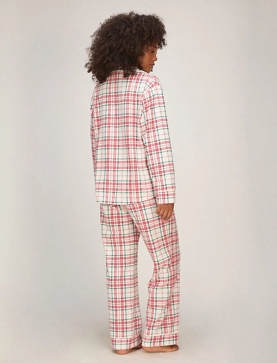 Hunkemöller - PJ LS POLAR FLEECE CHECK - pyjamas - white alyssum - 5