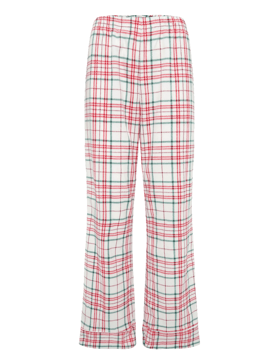 Hunkemöller - PJ LS POLAR FLEECE CHECK - pyjamas - white alyssum - 3