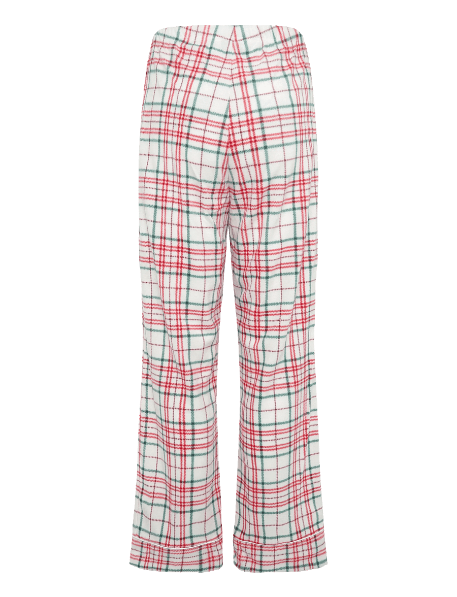 Hunkemöller - PJ LS POLAR FLEECE CHECK - pyjamas - white alyssum - 4