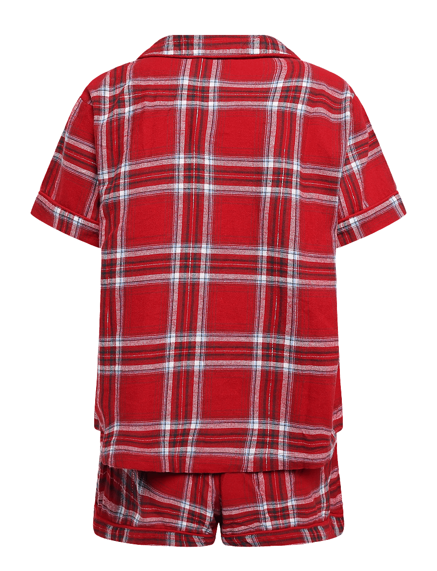 Hunkemöller - PJ SHORT FLANNEL TWILL CHECK - pyjamasshorts - savvy red - 2