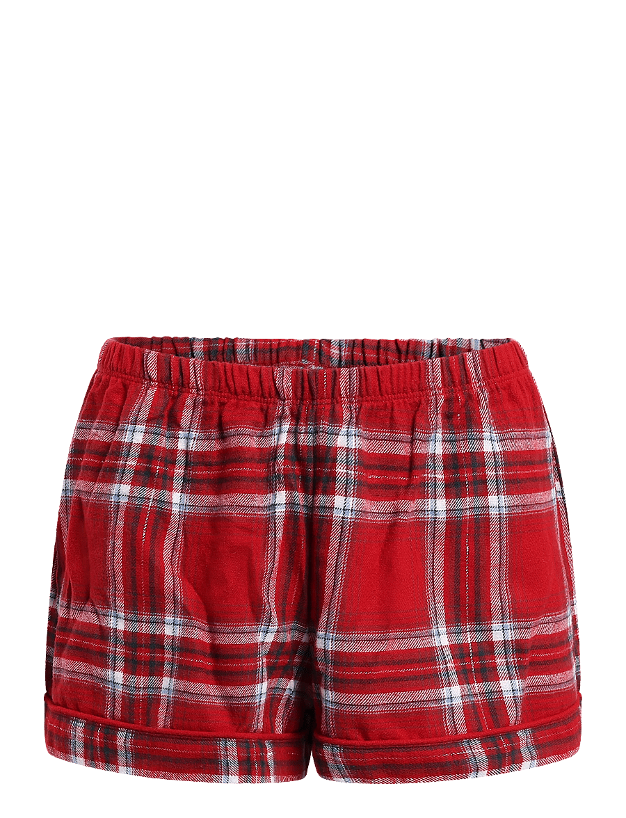 Hunkemöller - PJ SHORT FLANNEL TWILL CHECK - pyjamasshorts - savvy red - 3