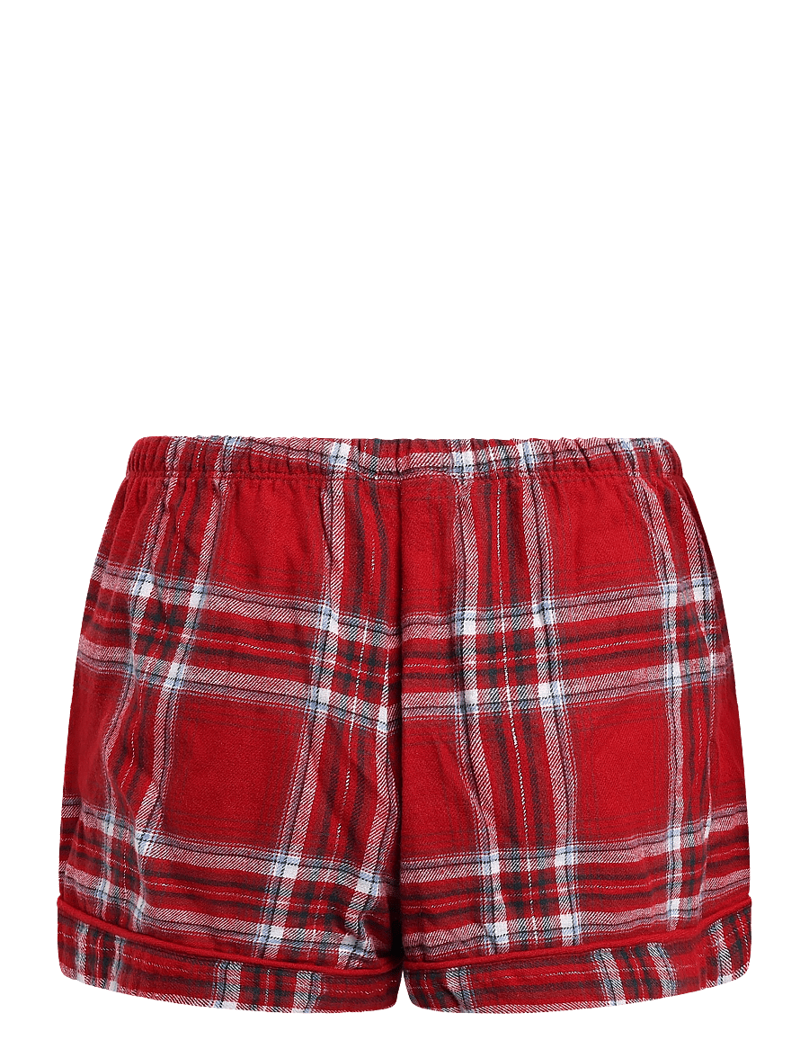 Hunkemöller - PJ SHORT FLANNEL TWILL CHECK - pyjamasshorts - savvy red - 4