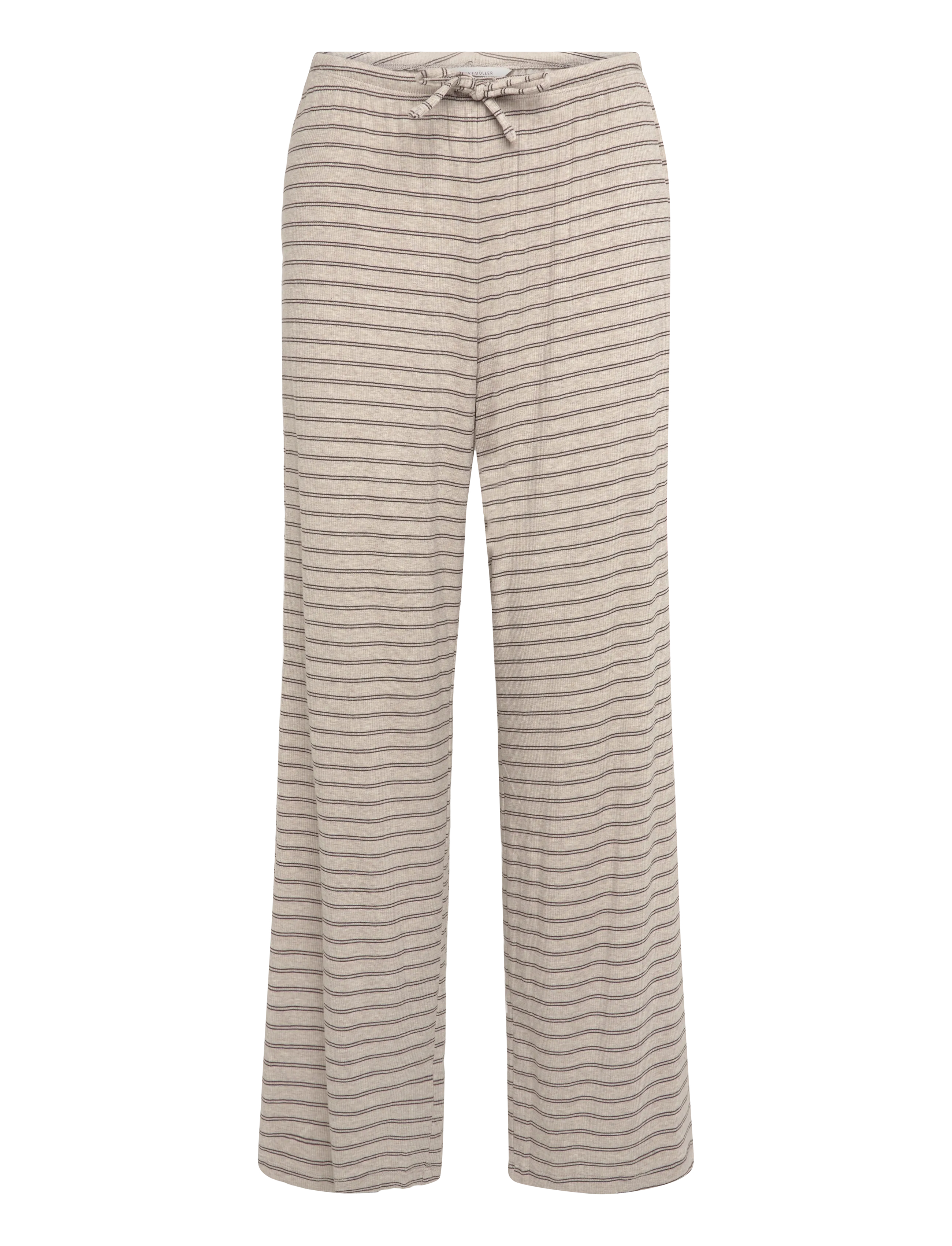 Hunkemöller - PANT JERSEY RIB STRIPE - oatmeal melee - 1