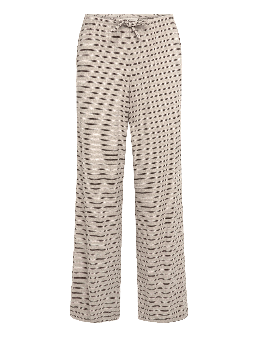 Hunkemöller - PANT JERSEY RIB STRIPE - oatmeal melee - 1