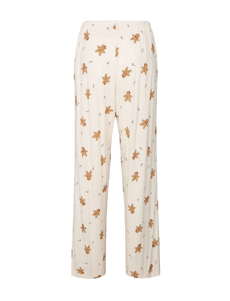 Hunkemöller - PANT JERSEY ESS PRINT - sirged püksid - gardenia - 2