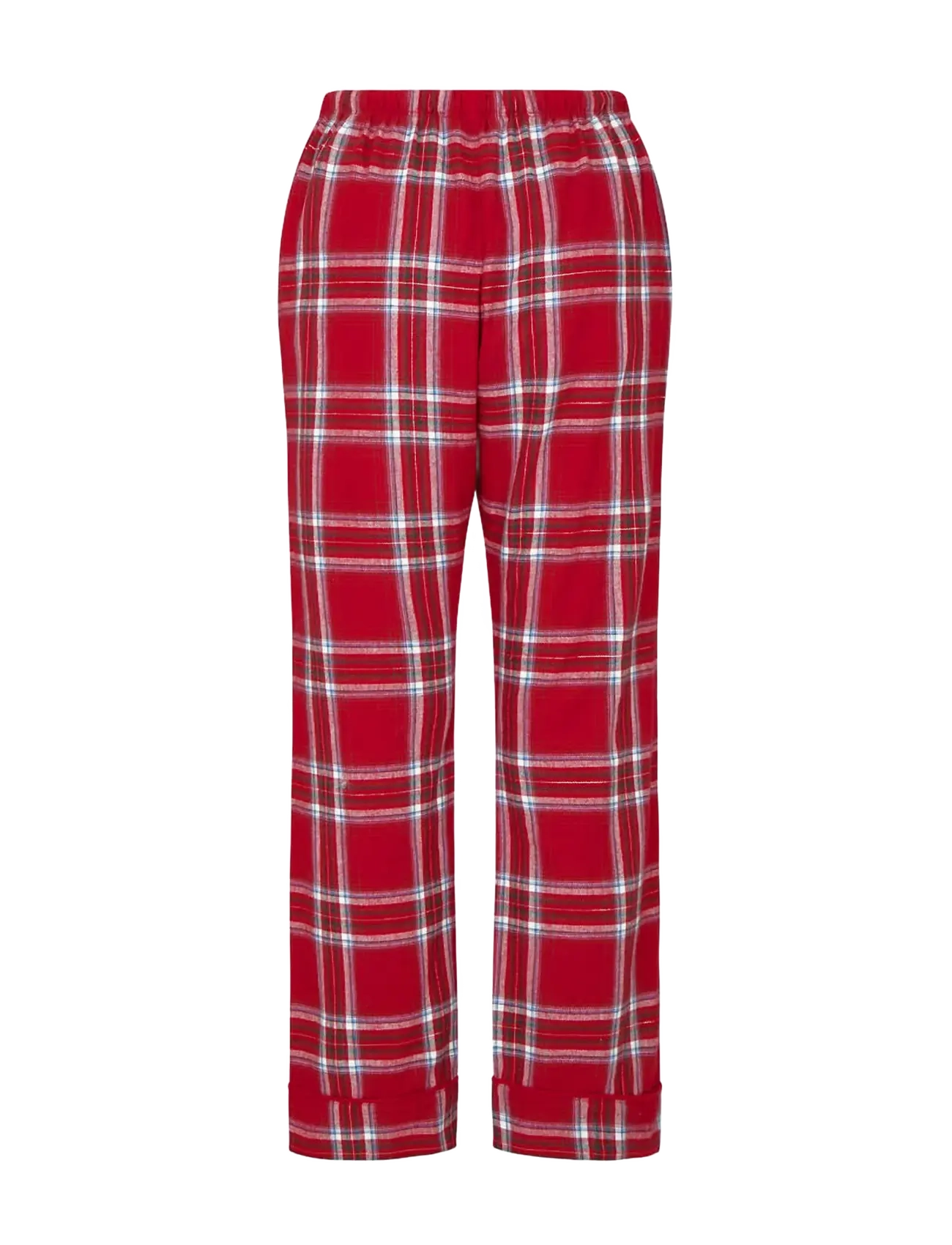 Hunkemöller - PANT FLANNEL STRAIGHT CHECK - straight leg trousers - savvy red - 1