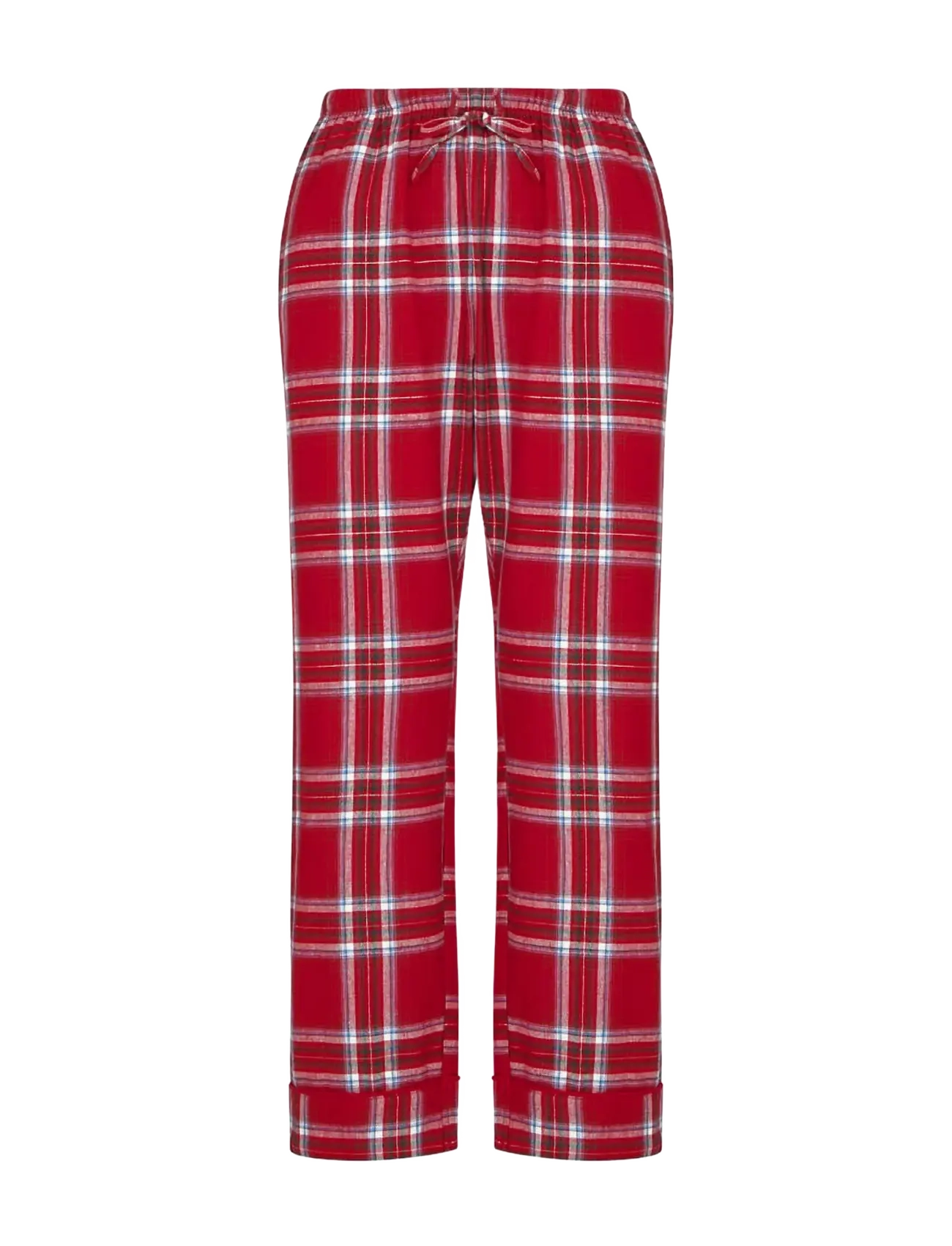 Hunkemöller - PANT FLANNEL STRAIGHT CHECK - straight leg trousers - savvy red - 2