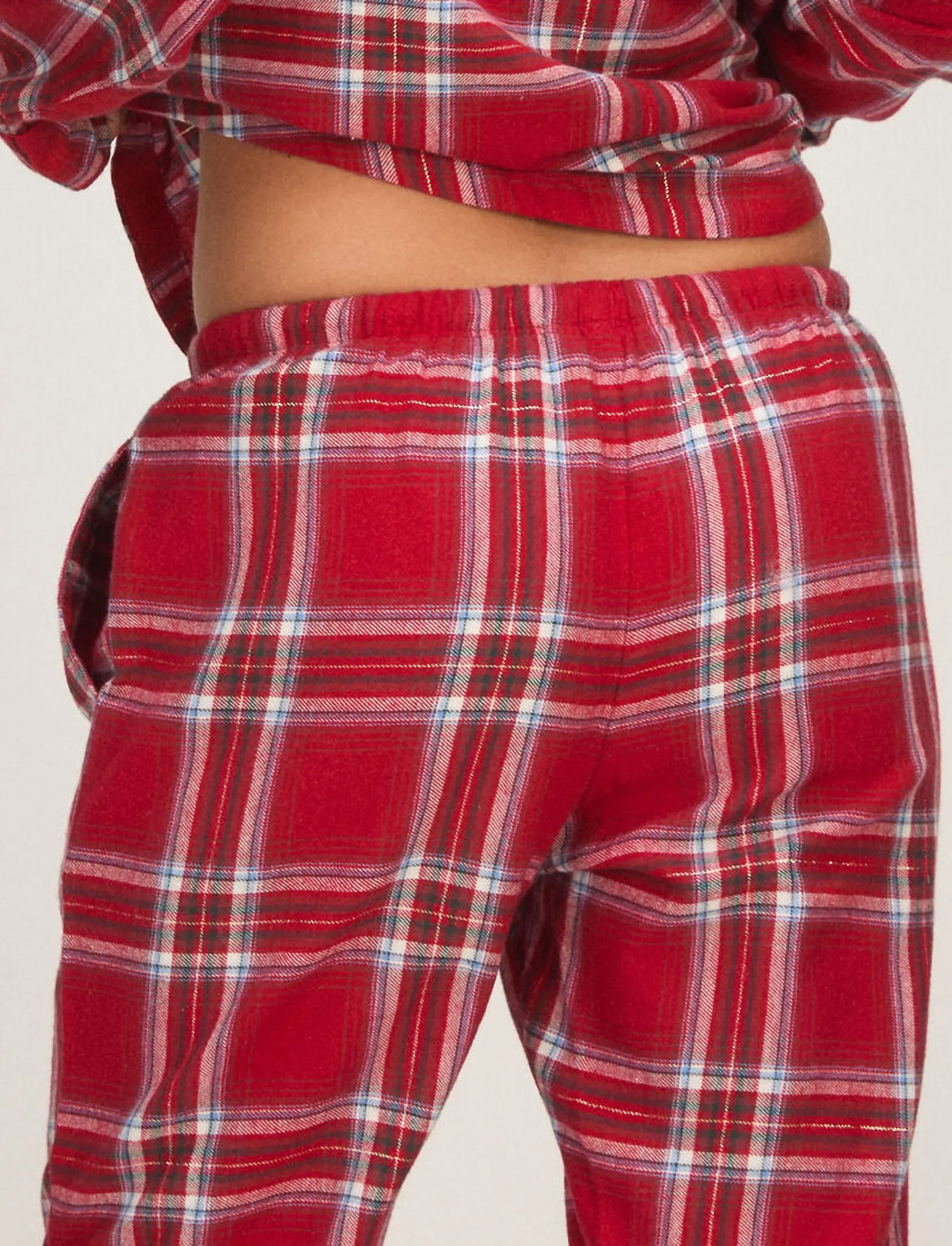 Hunkemöller - PANT FLANNEL STRAIGHT CHECK - straight leg trousers - savvy red - 3
