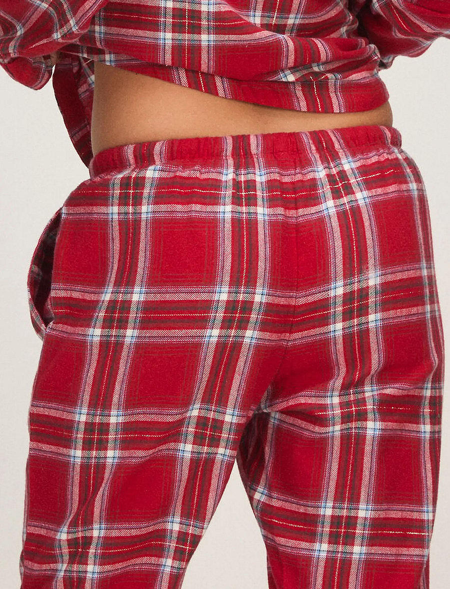 Hunkemöller - PANT FLANNEL STRAIGHT CHECK - straight leg trousers - savvy red - 3