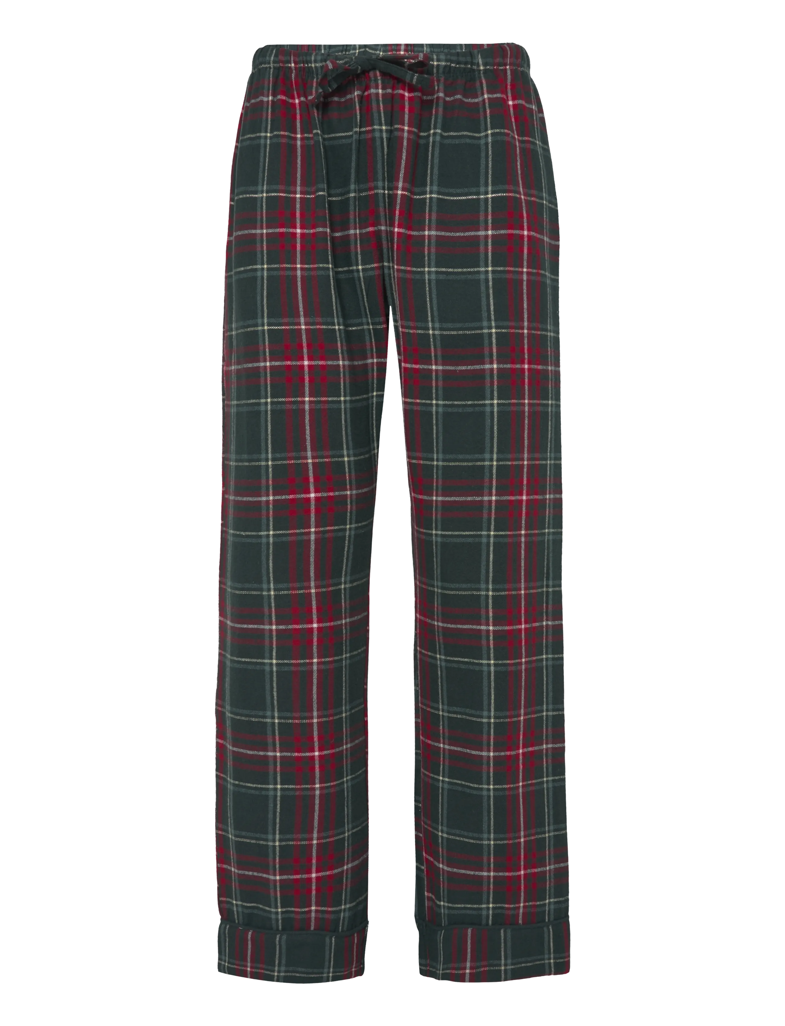 Hunkemöller PANT FLANNEL STRAIGHT CHECK - Trousers - PONDEROSA PINE / green
