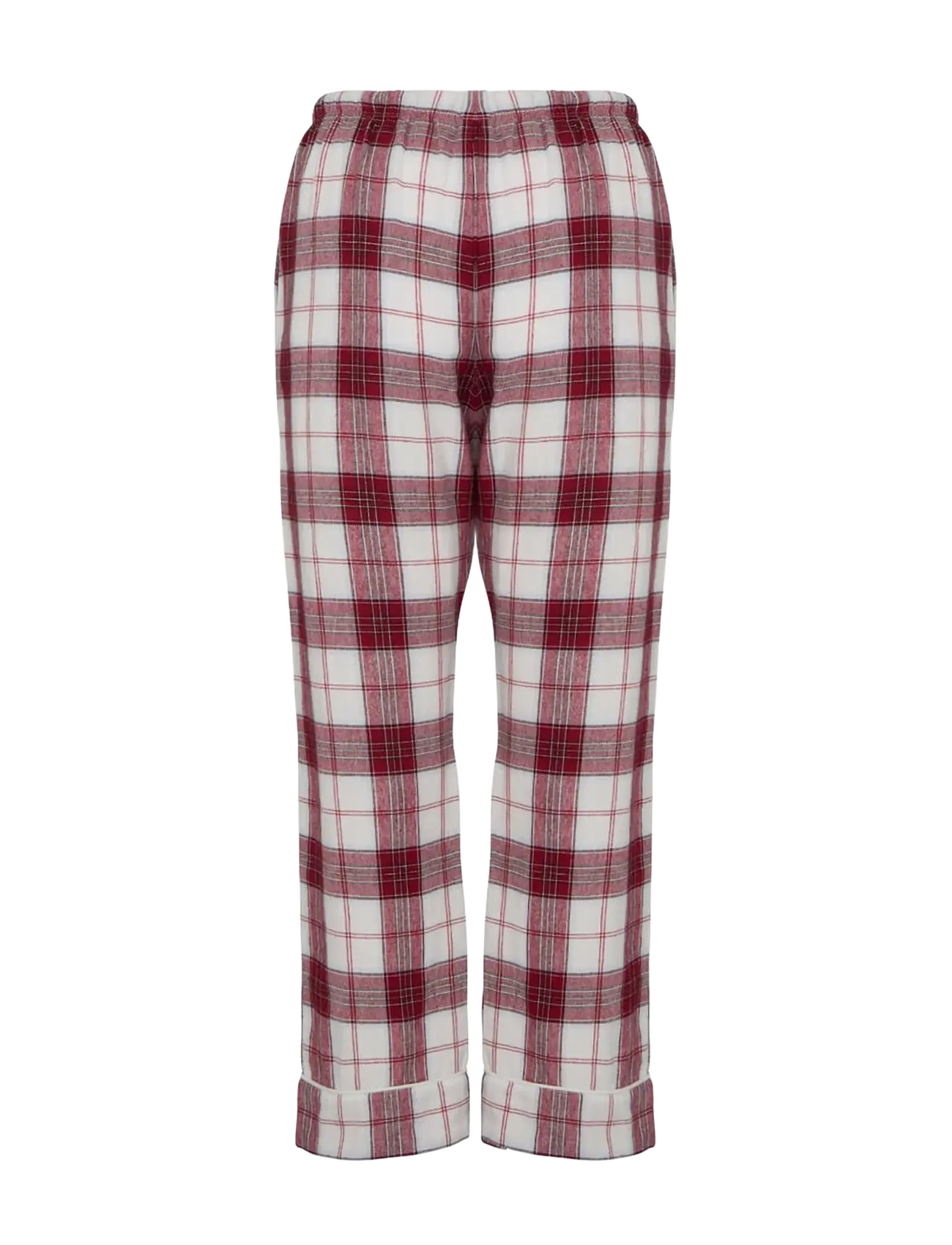 Hunkemöller - PANT FLANNEL STRAIGHT CHECK - straight leg trousers - gardenia - 2