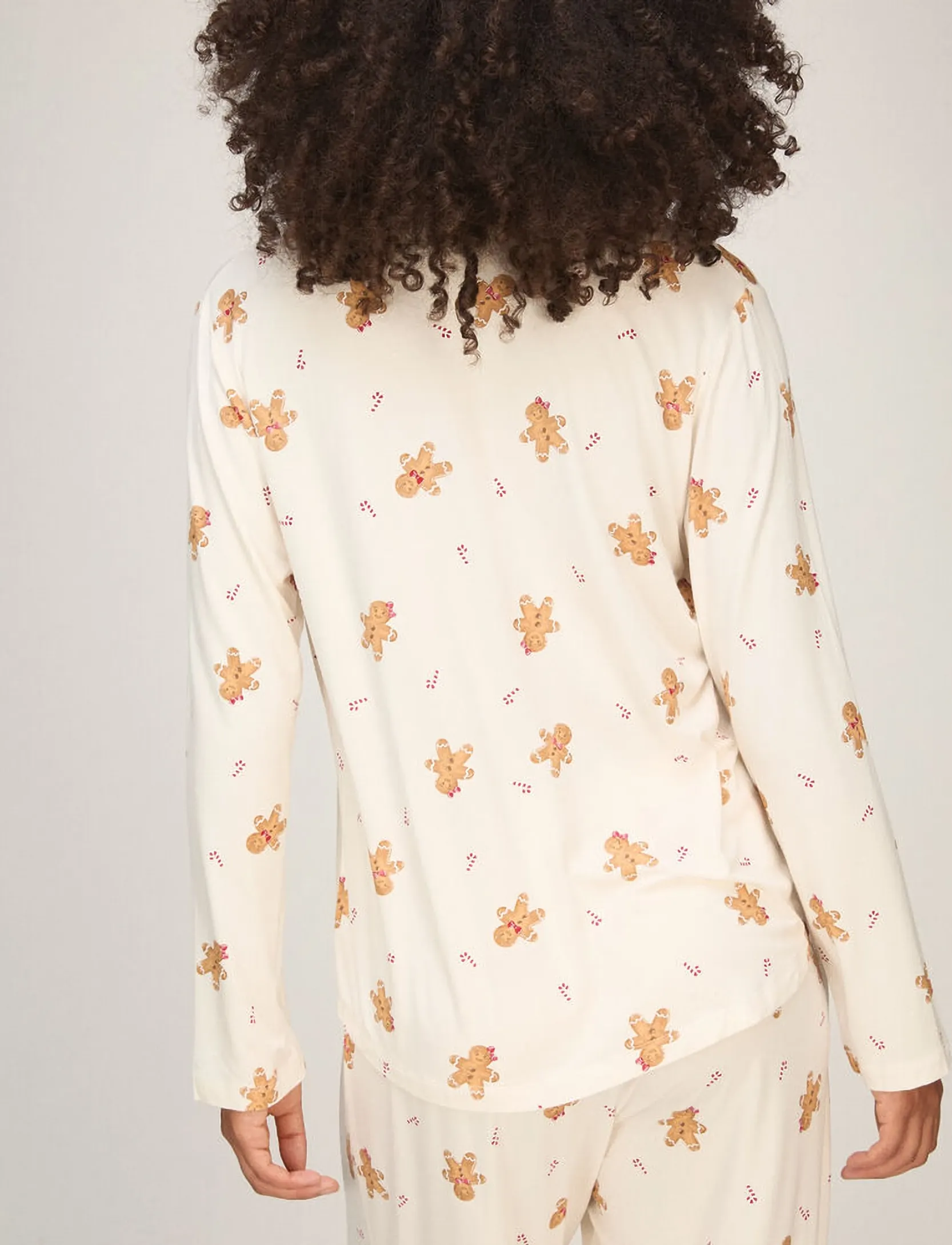 Hunkemöller - JACKET LS JERSEY ESS PRINT - long-sleeved shirts - gardenia - 4