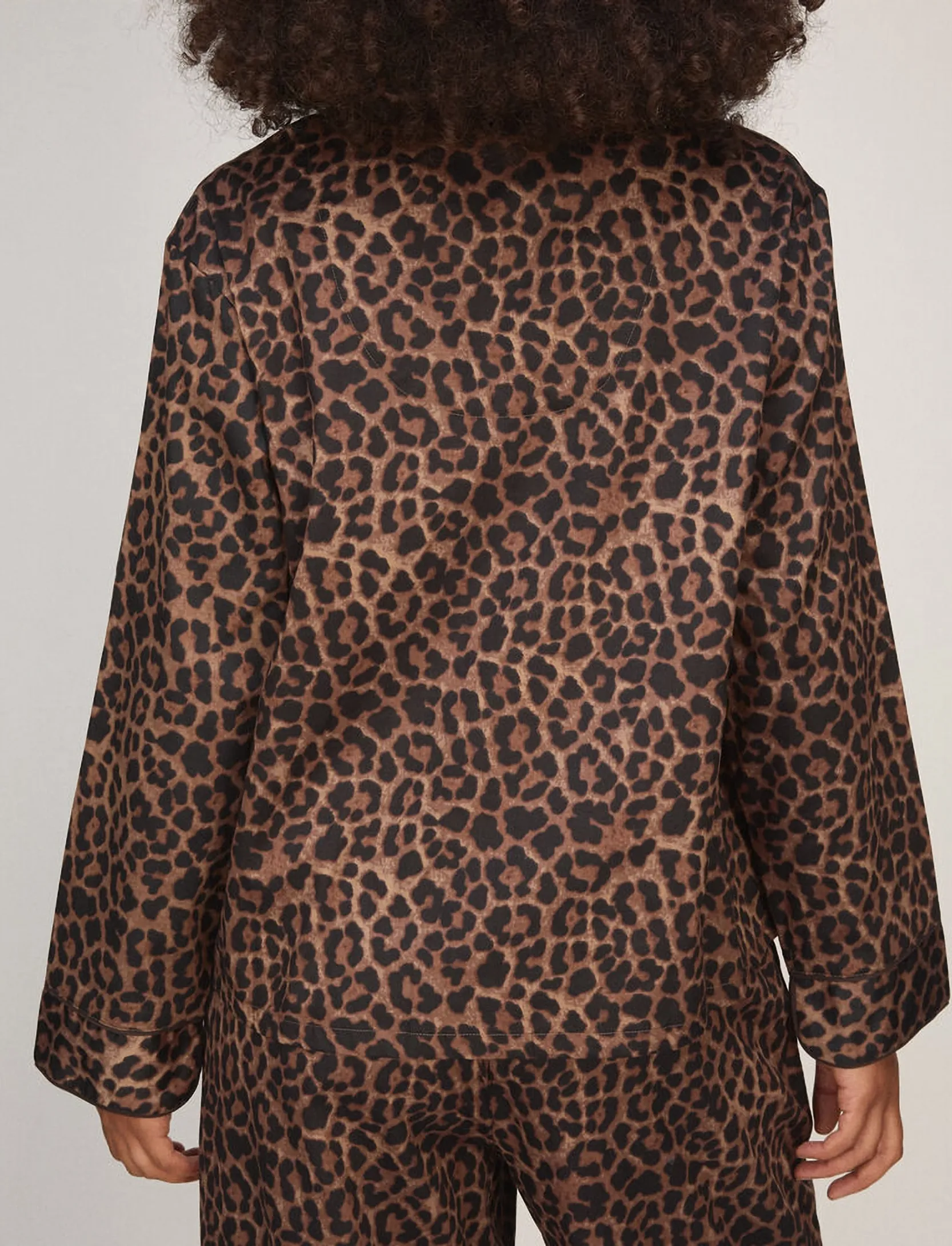 Hunkemöller - JACKET LS CO SATEEN LEOPARD - black - 3