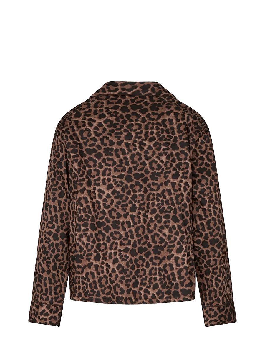 Hunkemöller - JACKET LS CO SATEEN LEOPARD - langærmede skjorter - black - 2