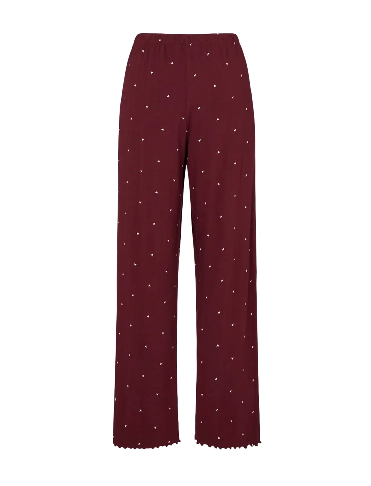 Hunkemöller - PANT LOOSE POINTELLE HEART - tawny port - 1