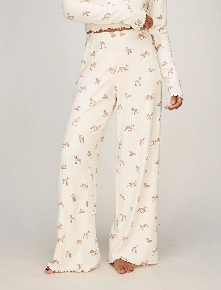 Hunkemöller - PANT LOOSE POINTELLE DEER - gardenia - 0
