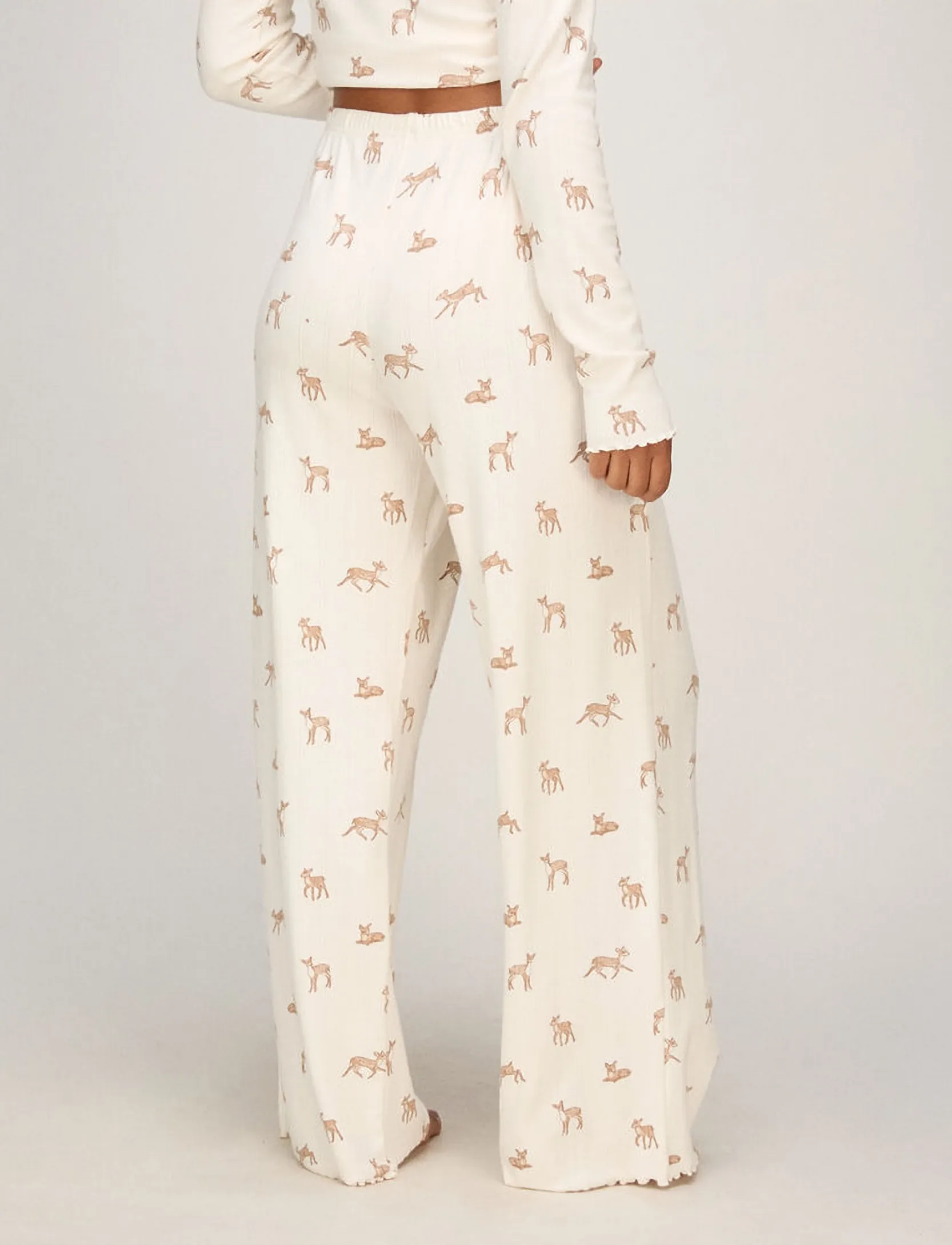 Hunkemöller - PANT LOOSE POINTELLE DEER - gardenia - 3