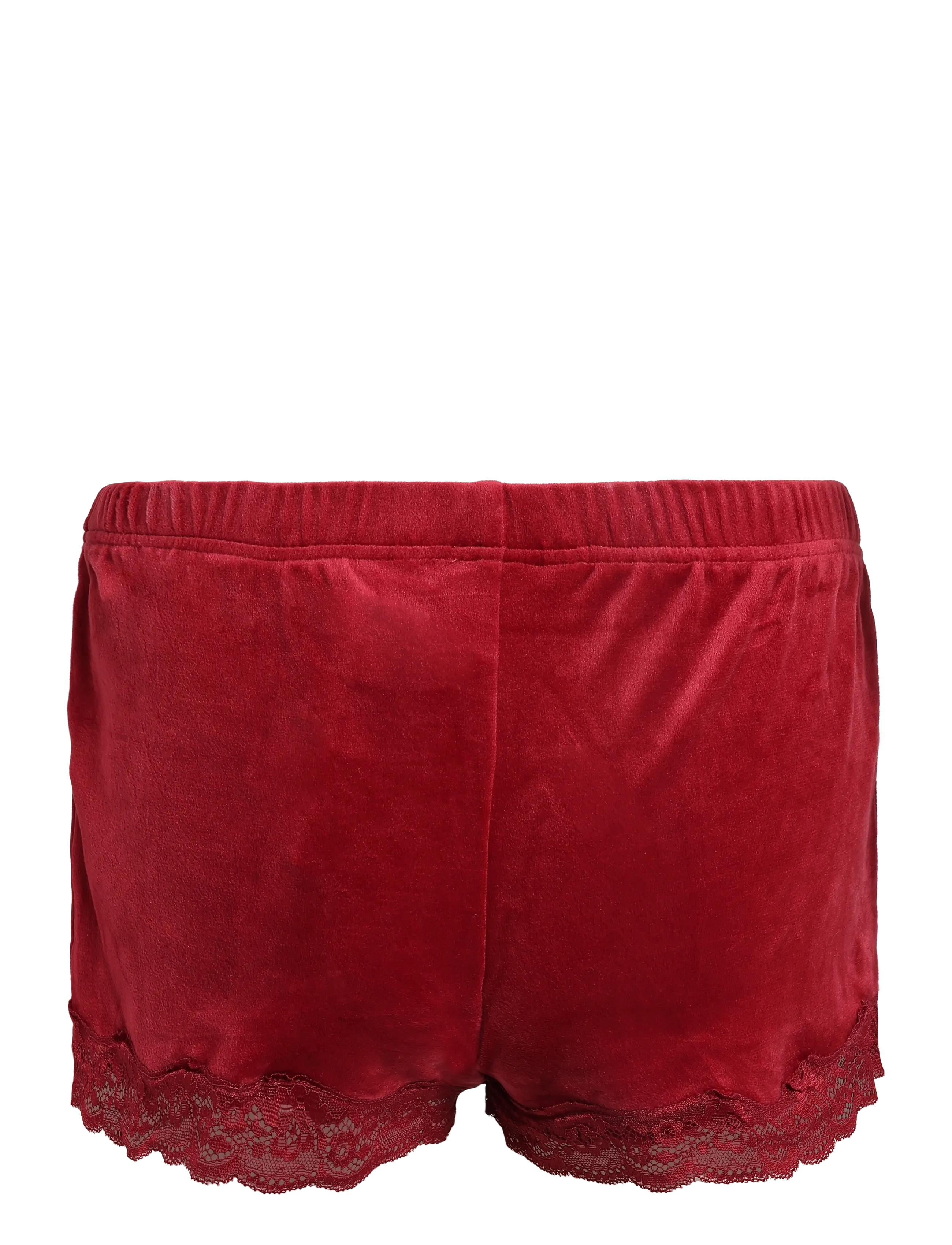 Hunkemöller - SHORT VELOURS SCALLOP LACE - die niedrigsten preise - biking red - 2