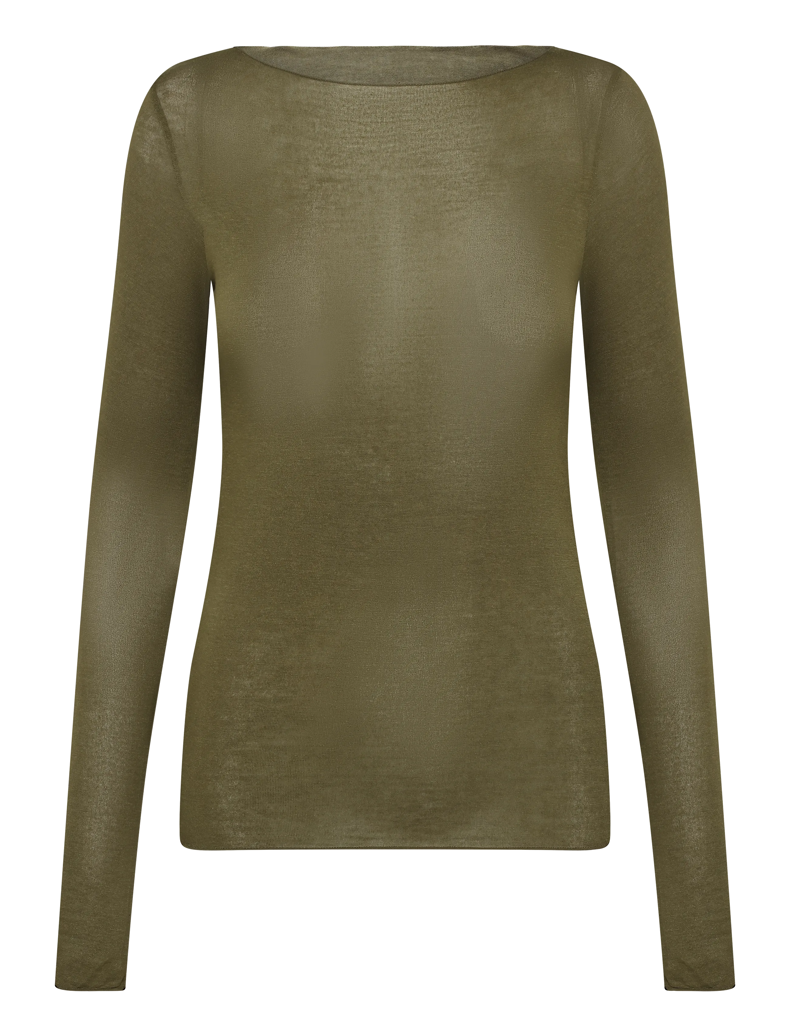 Hunkemöller TOP LS BOATNECK INTIMATES - Vardagsstil - DARK OLIVE / khaki/green