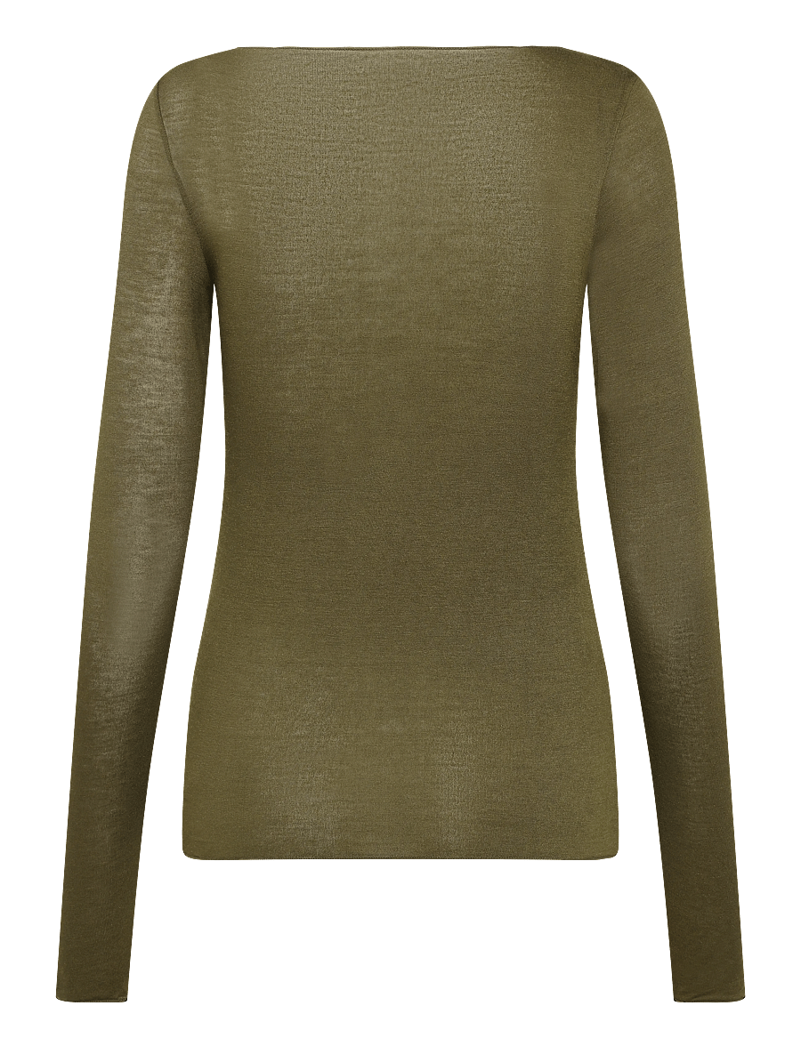 Hunkemöller - TOP LS BOATNECK INTIMATES - Överdelar - dark olive - 2