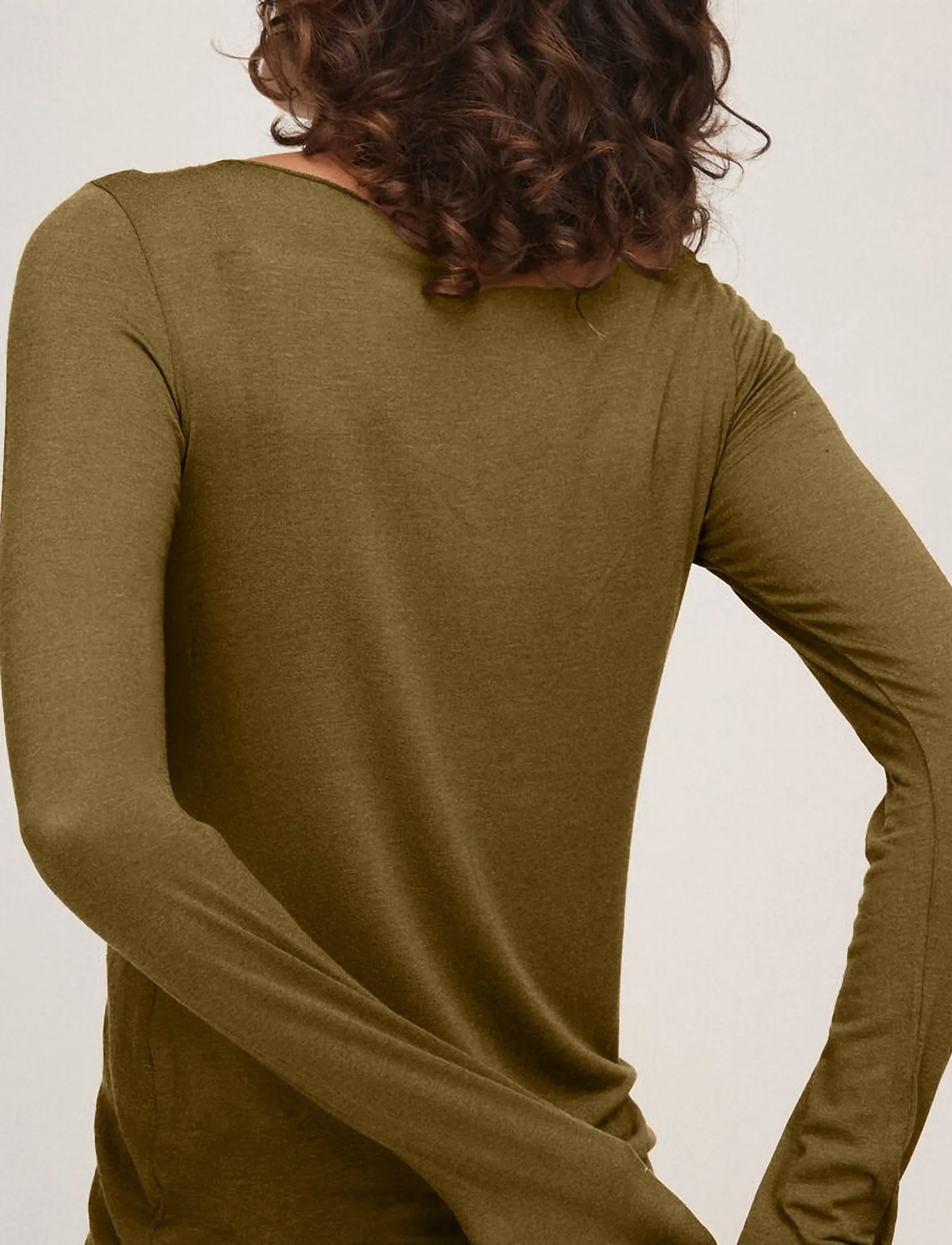 Hunkemöller - TOP LS BOATNECK INTIMATES - Överdelar - dark olive - 5