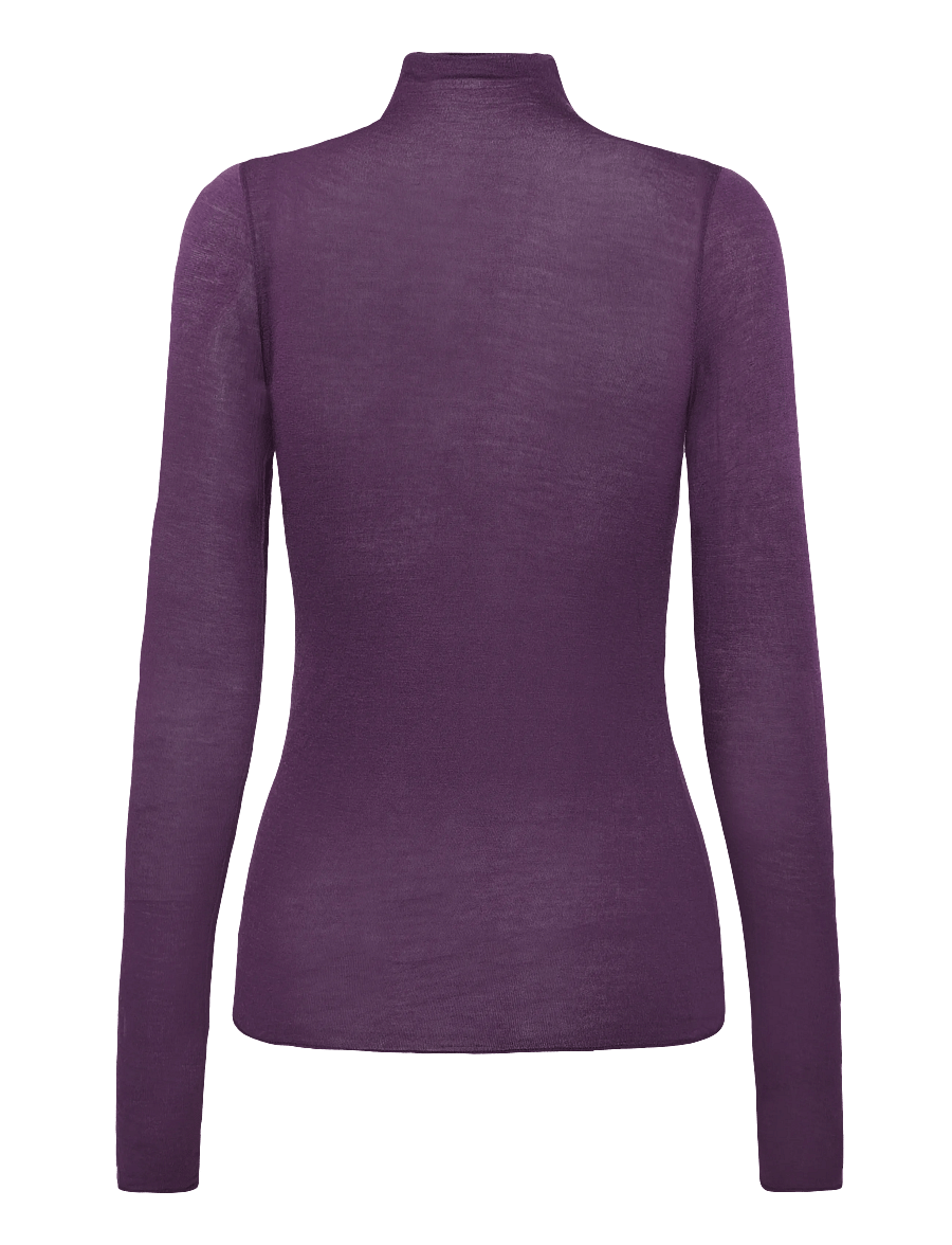 Hunkemöller - Top Ls Turtleneck Intimates - oberteile - blackberry wine - 2