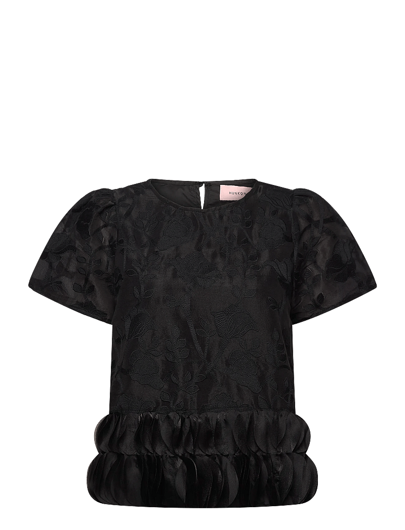 Hunkøn - Aiko Blouse - lühikeste varrukatega pluusid - black - 1