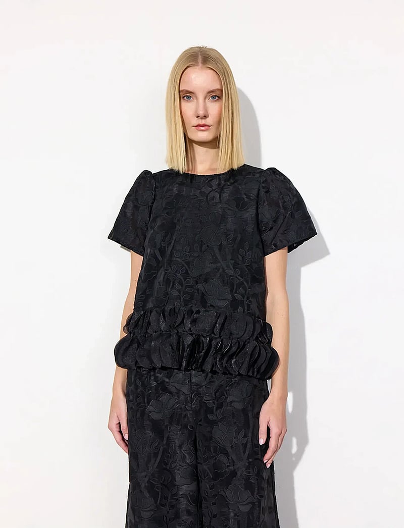 Hunkøn - Aiko Blouse - lühikeste varrukatega pluusid - black - 0