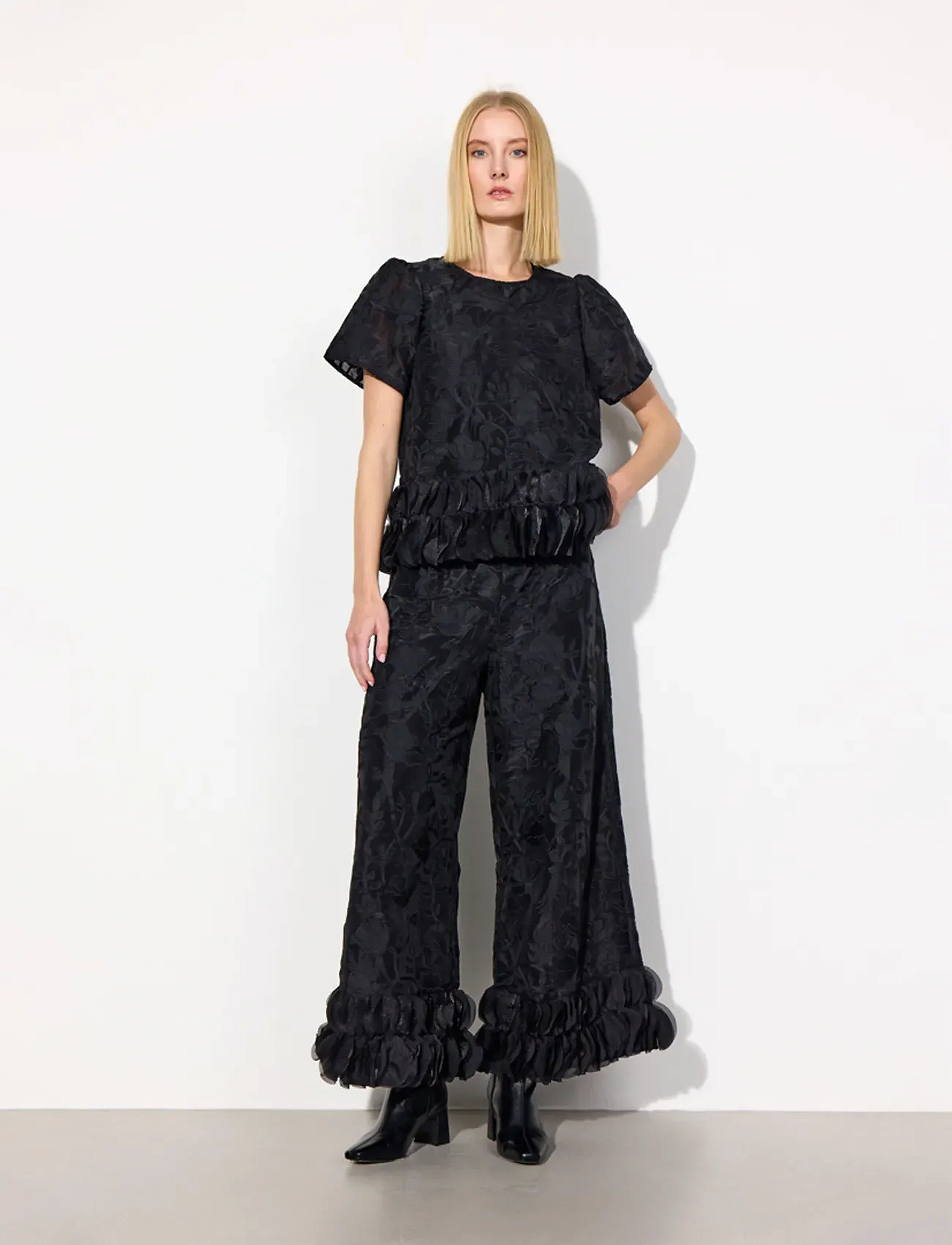 Hunkøn - Aiko Blouse - kortermede bluser - black - 3