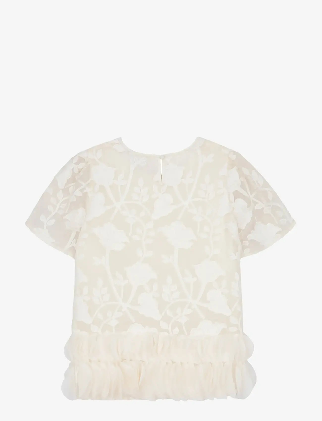 Hunkøn - Aiko Blouse - kortärmade blusar - cream - 2