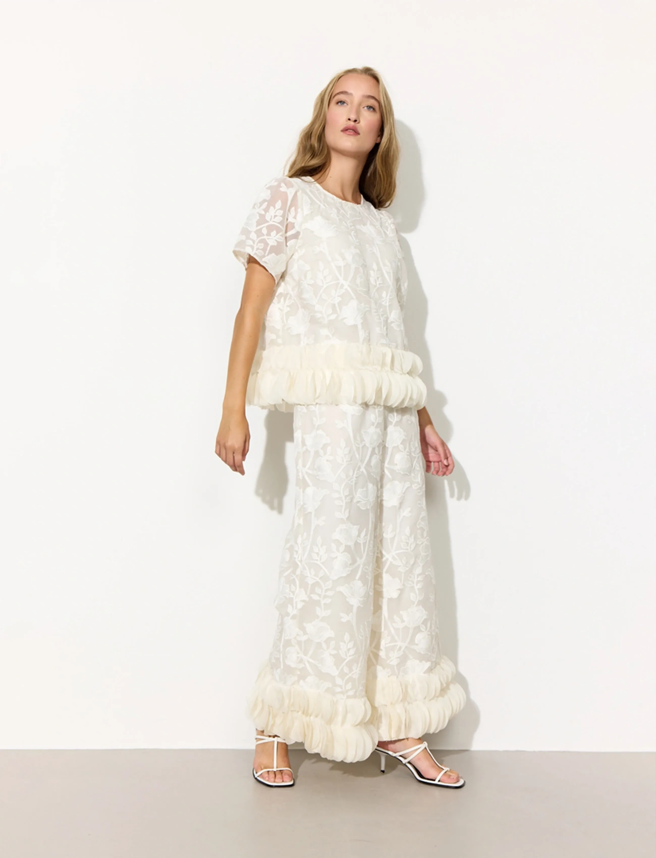 Hunkøn - Aiko Blouse - blouses met korte mouwen - cream - 3