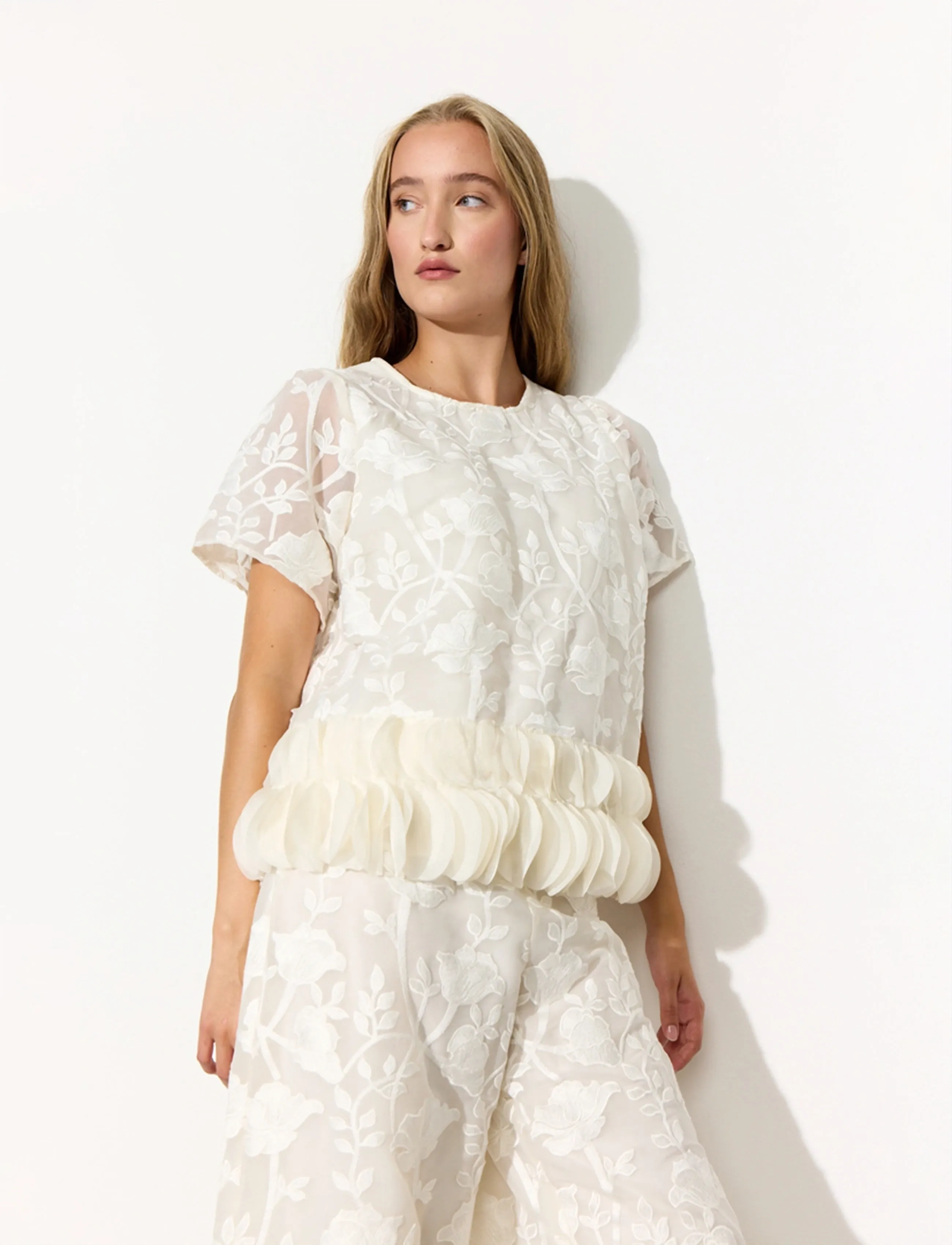 Hunkøn - Aiko Blouse - blouses met korte mouwen - cream - 4