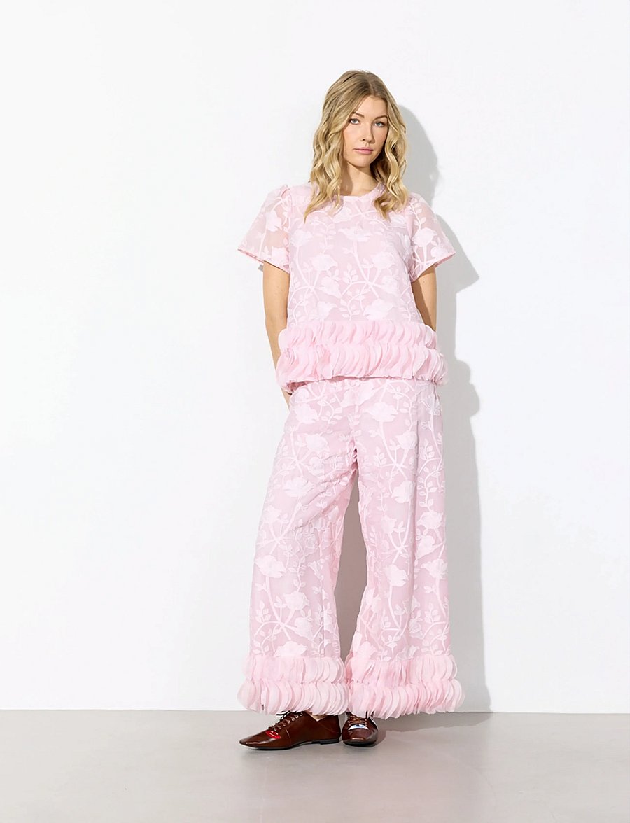 Hunkøn - Aiko Blouse - lühikeste varrukatega pluusid - pink - 3