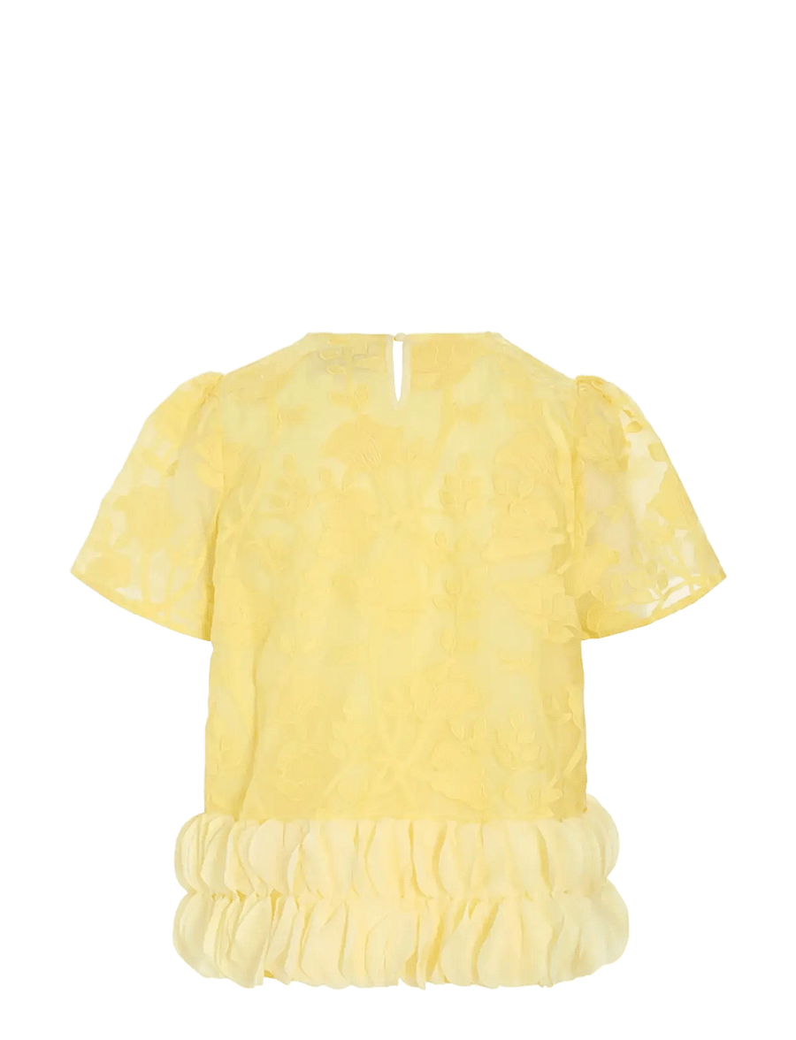 Hunkøn - Aiko Blouse - kurzärmelige blusen - yellow - 2