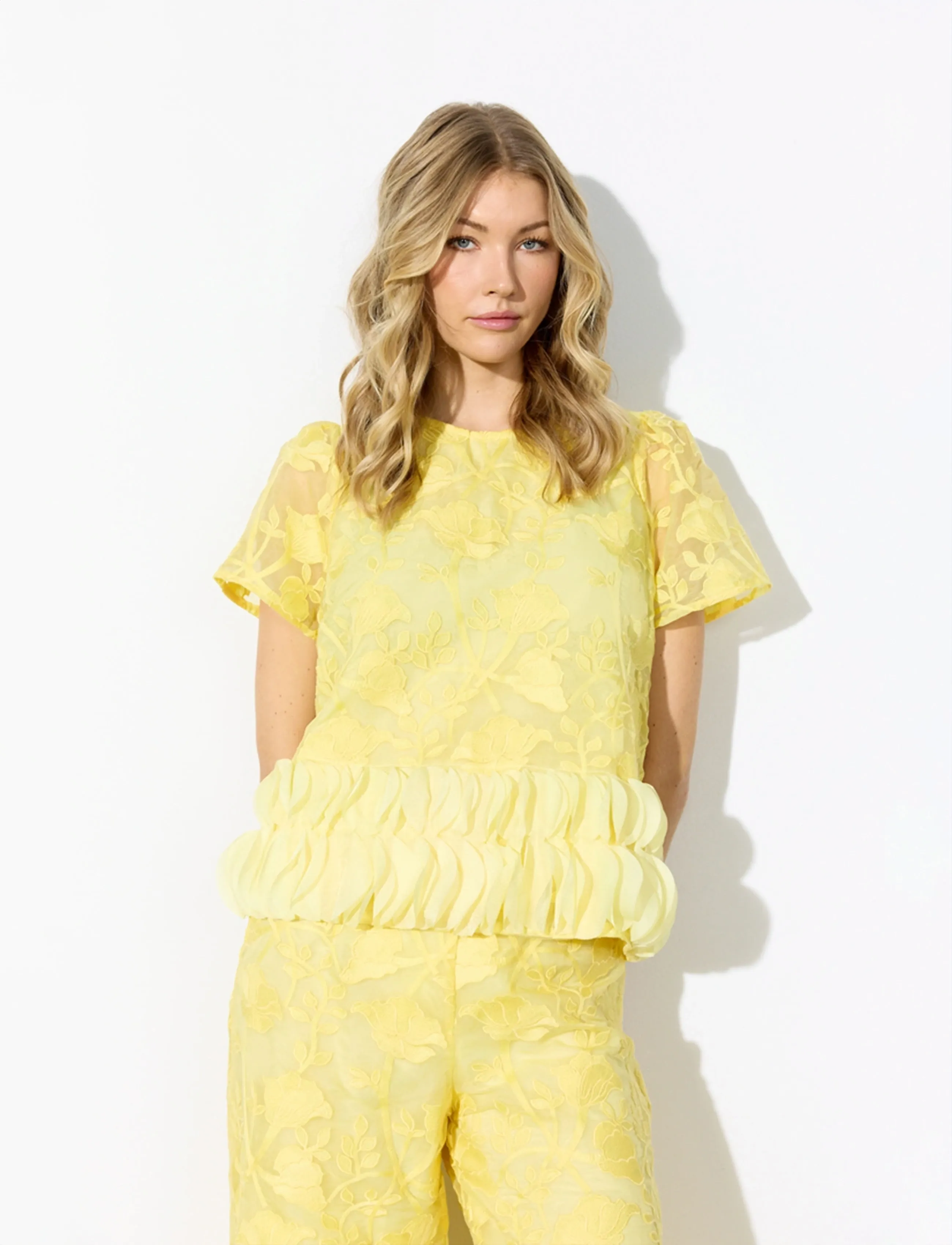 Hunkøn - Aiko Blouse - blūzes ar īsām piedurknēm - yellow - 3