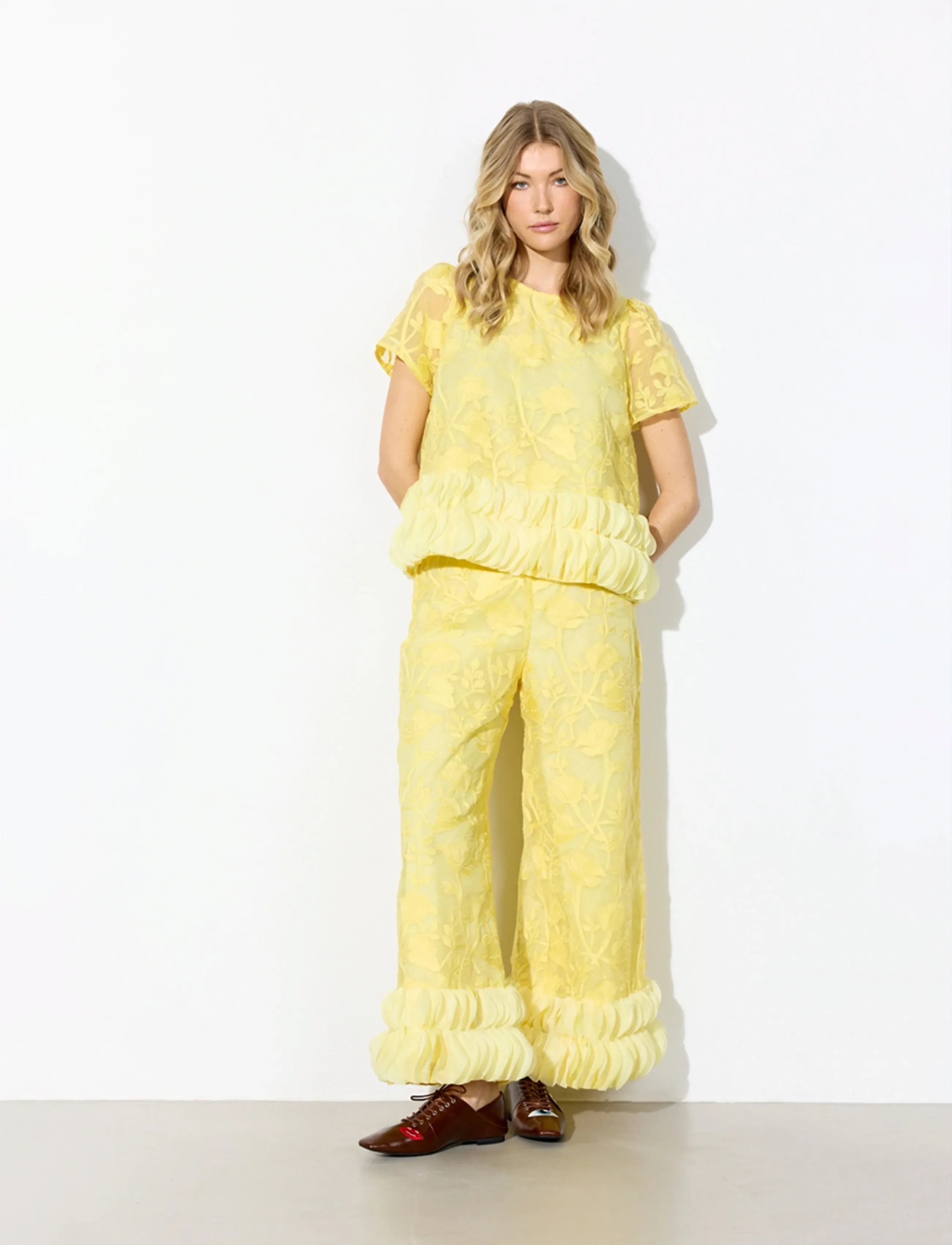Hunkøn - Aiko Blouse - blūzes ar īsām piedurknēm - yellow - 4