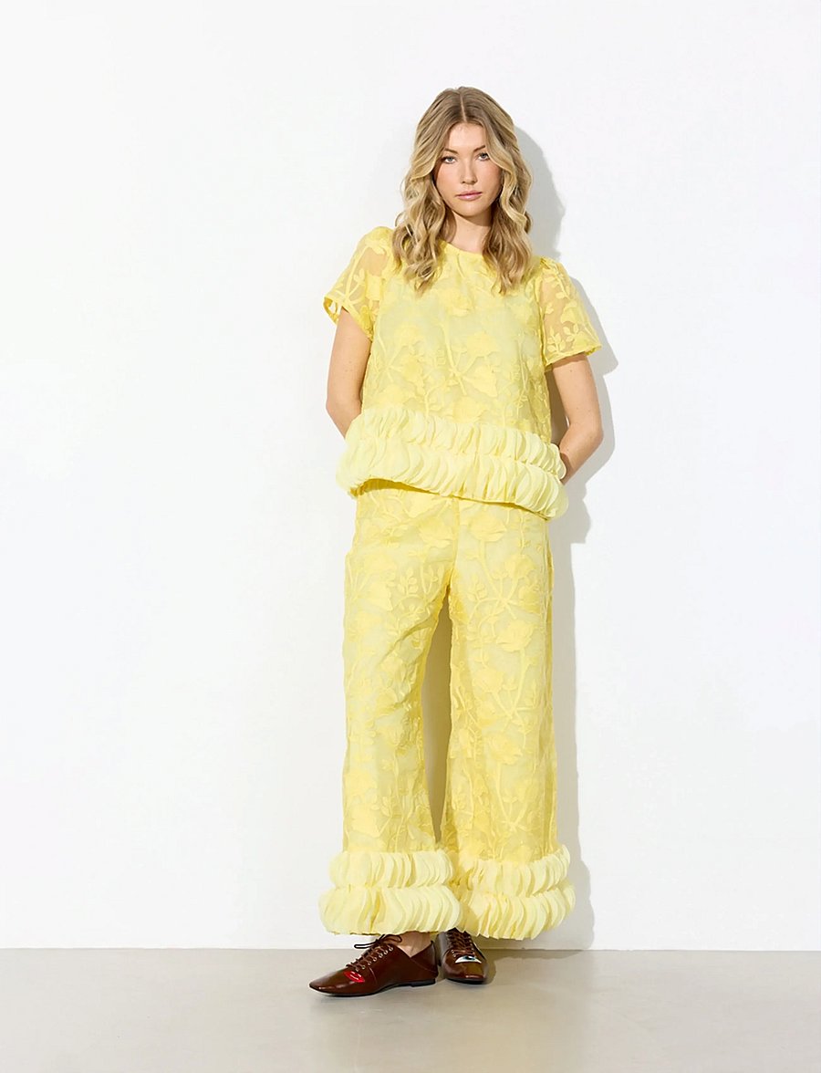 Hunkøn - Aiko Blouse - kurzärmelige blusen - yellow - 4