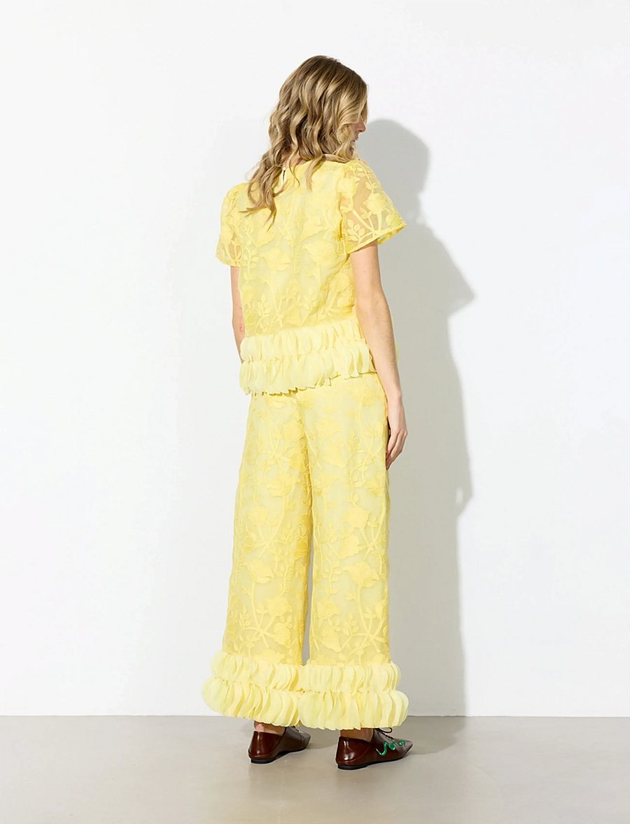 Hunkøn - Aiko Blouse - kurzärmelige blusen - yellow - 5