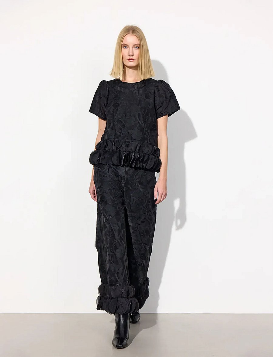 Hunkøn - Aiko Trousers - vida byxor - black - 4