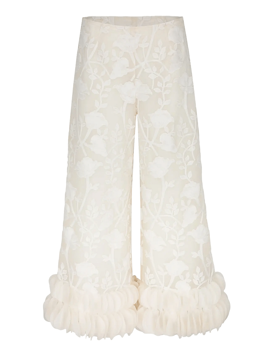 Hunkøn - Aiko Trousers - hosen mit weitem bein - cream - 1