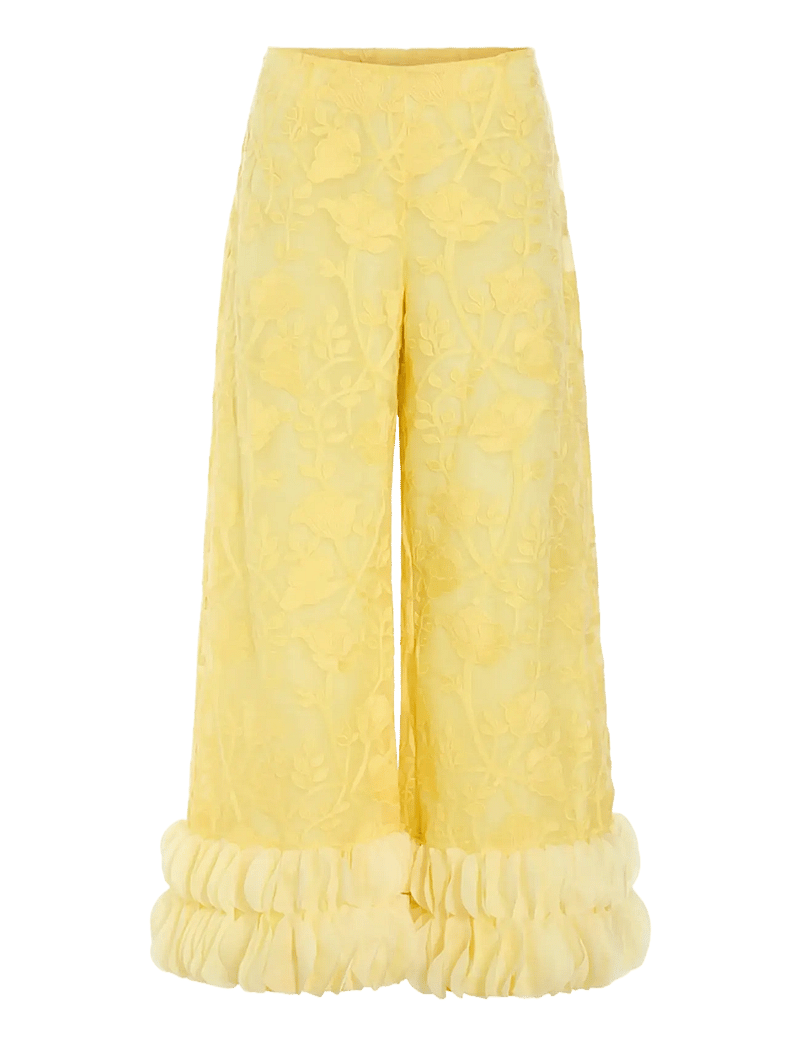 Hunkøn - Aiko Trousers - bukser med brede ben - yellow - 1