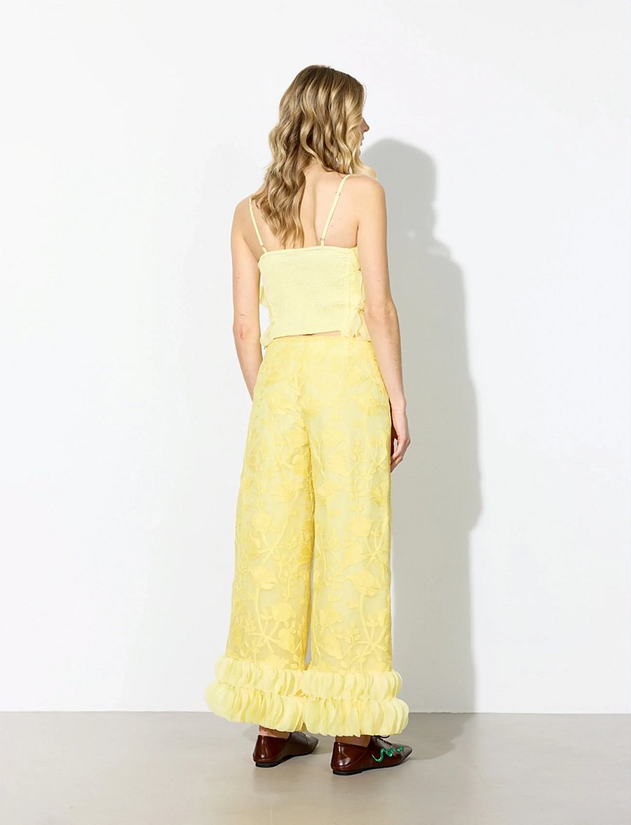 Hunkøn - Aiko Trousers - hosen mit weitem bein - yellow - 4