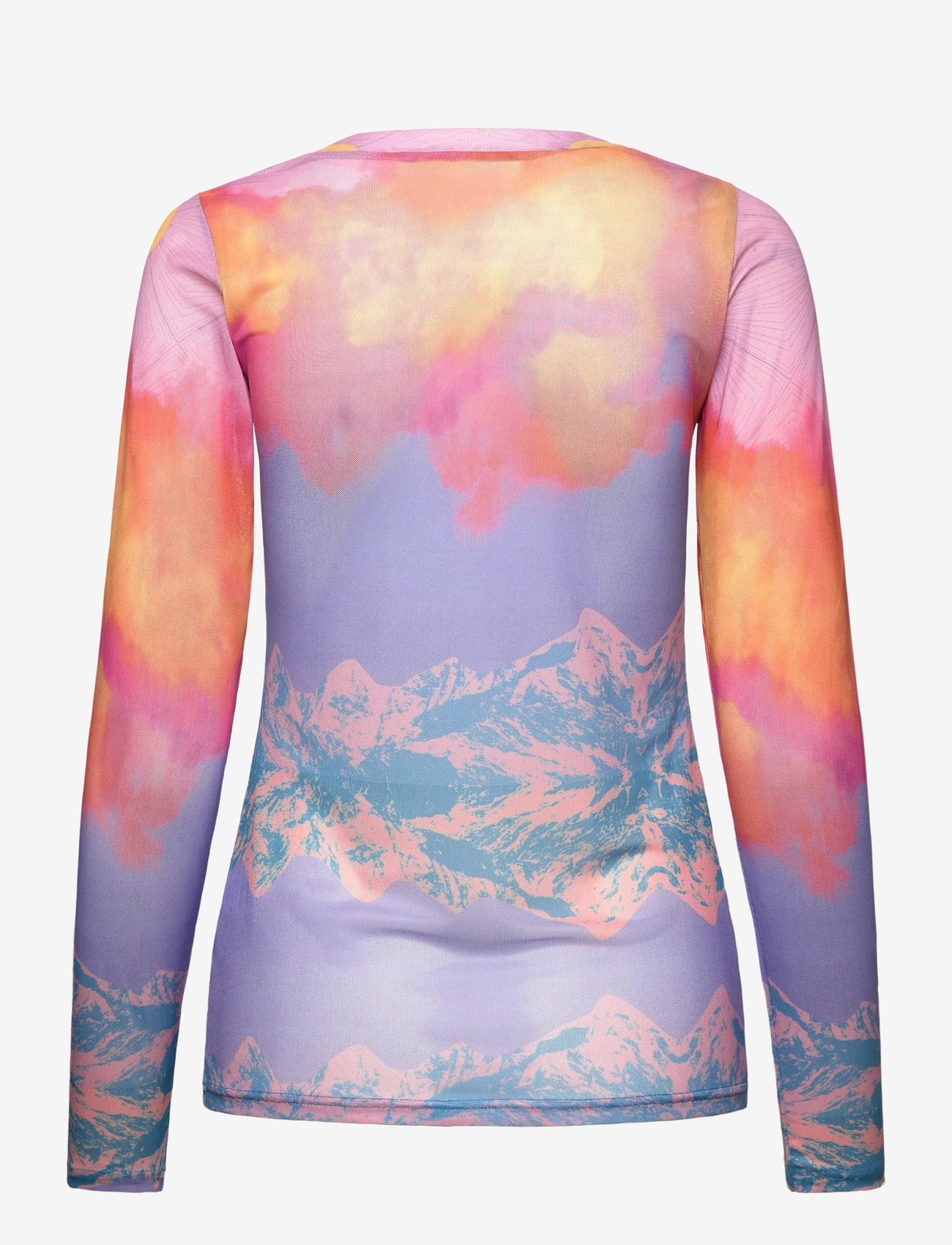 Hunkøn - Devon Mesh Blouse - langärmlige blusen - horizon art print - 1