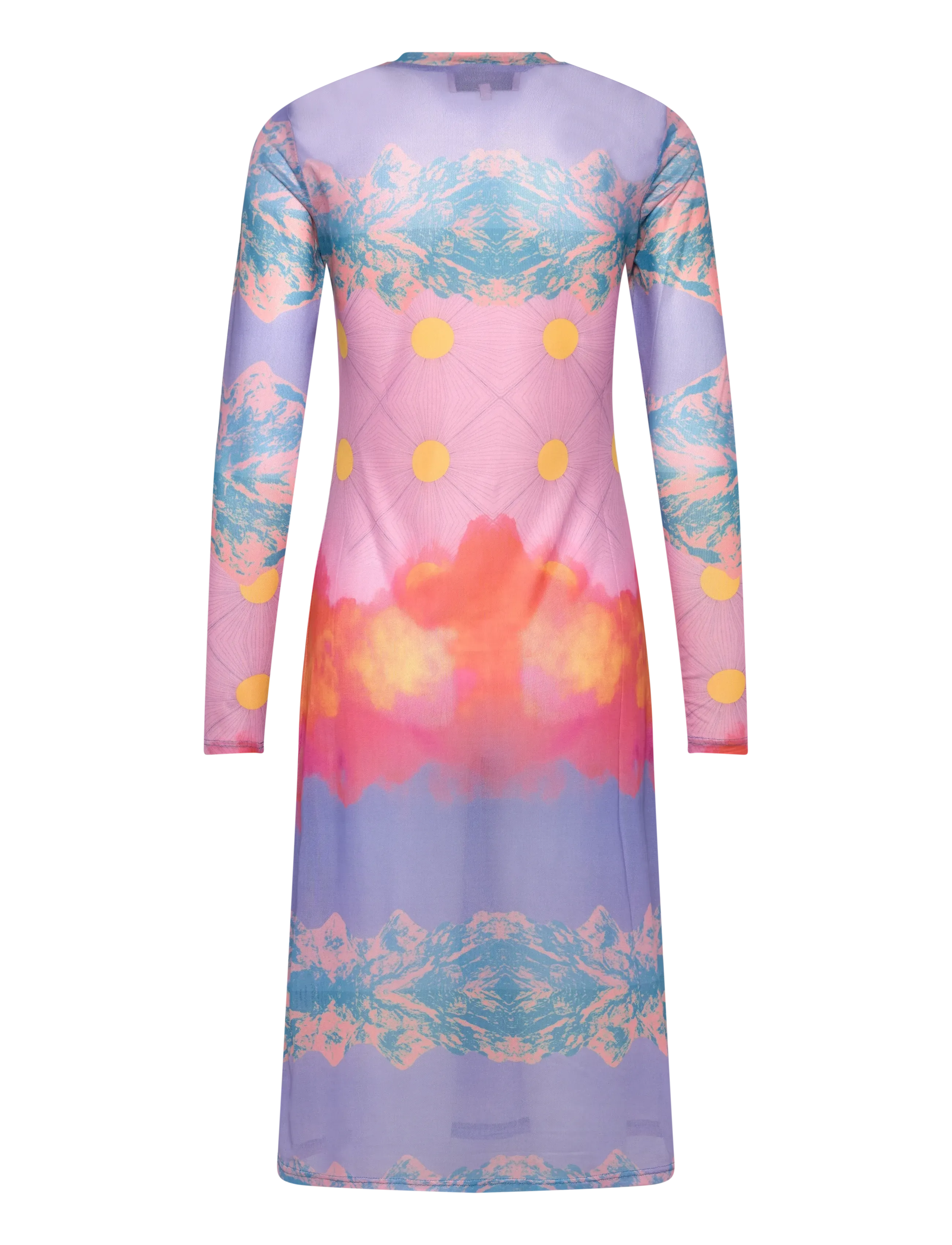 Hunkøn - Devon Mesh Dress - sommerkjoler - horizon art print - 2