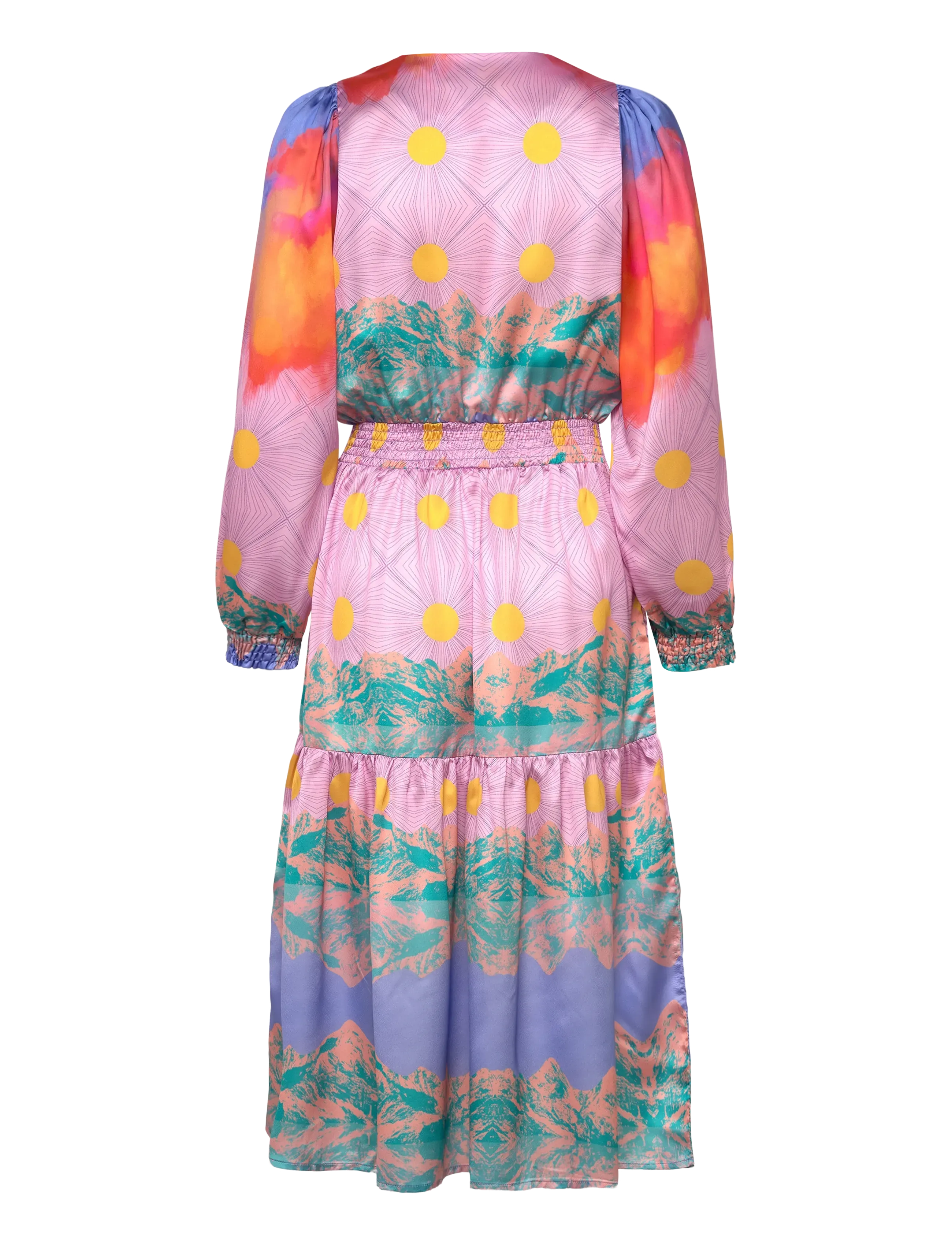 Hunkøn - Abby Dress - midimekot - horizon art print - 2