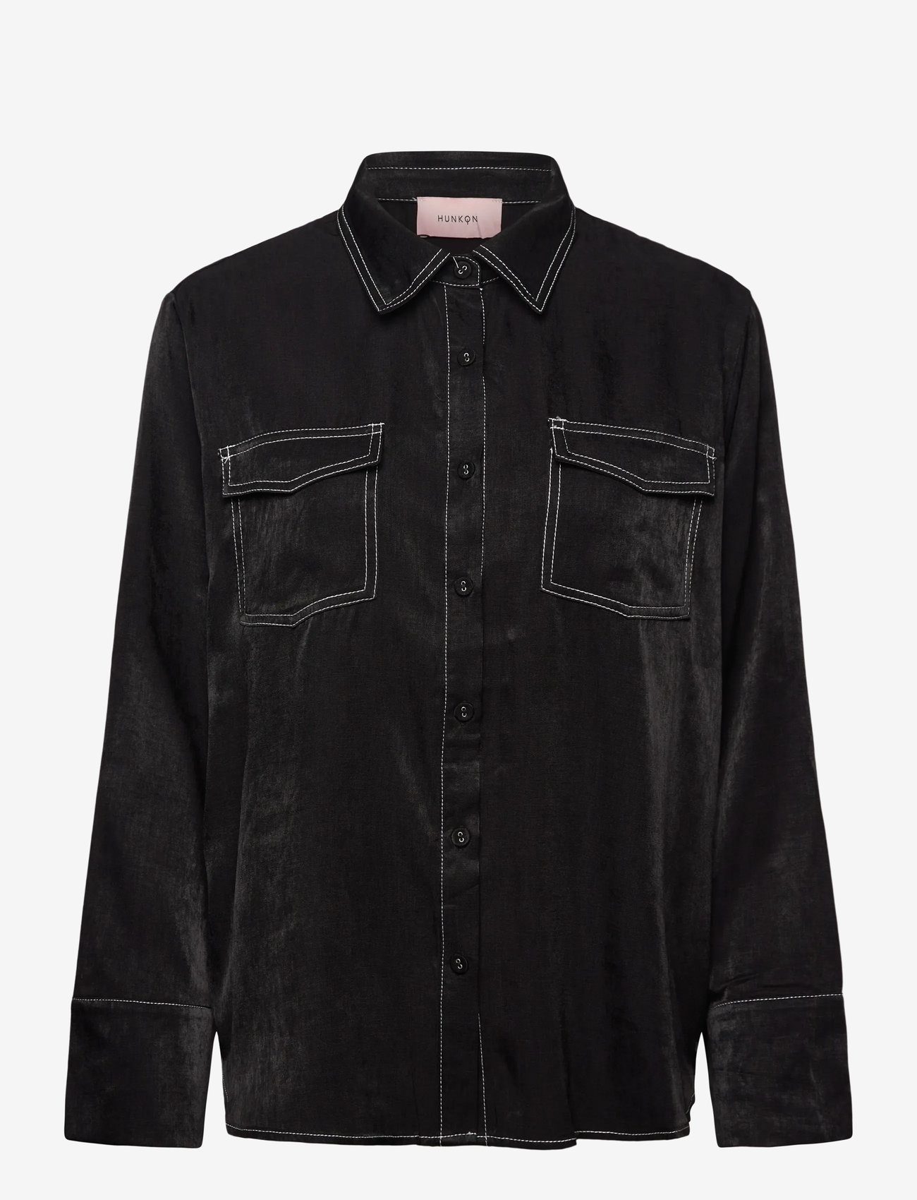 Hunkøn - Andy Shirt - pikkade varrukatega särgid - black - 1