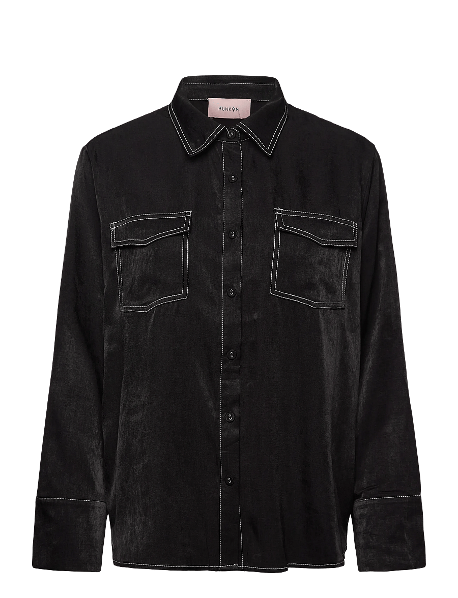 Hunkøn - Andy Shirt - pikkade varrukatega särgid - black - 1